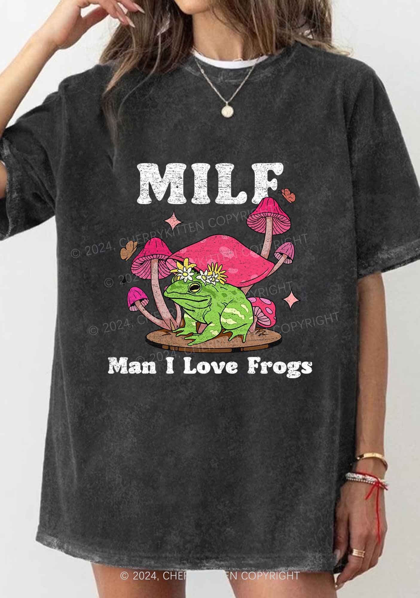 Mxxf Frog Y2K Washed Tee Cherrykitten - Image 2