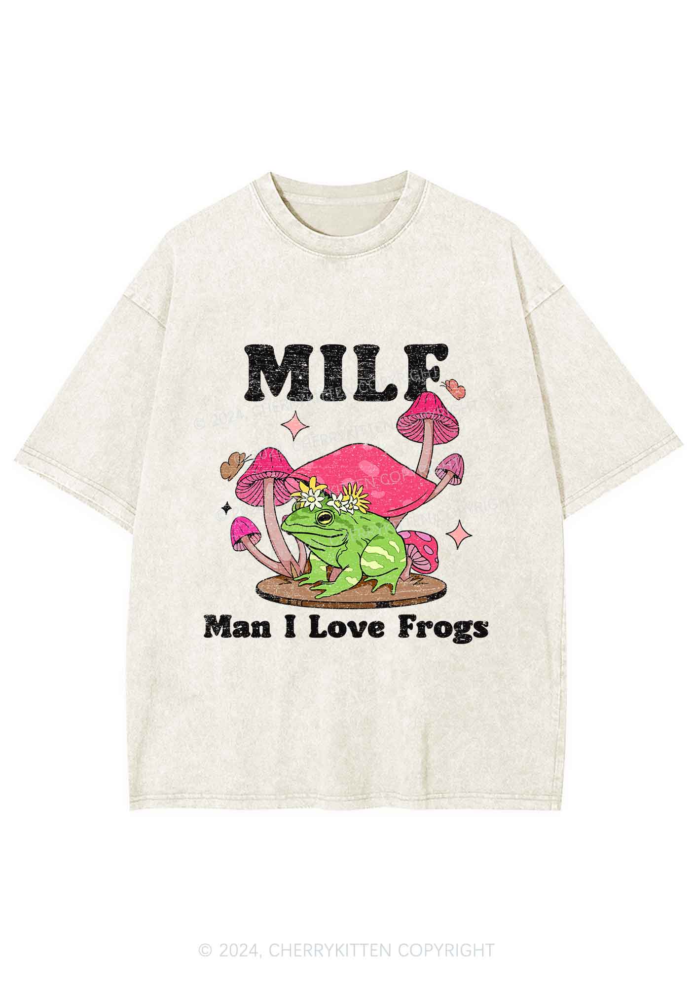 Mxxf Frog Y2K Washed Tee Cherrykitten - Image 3