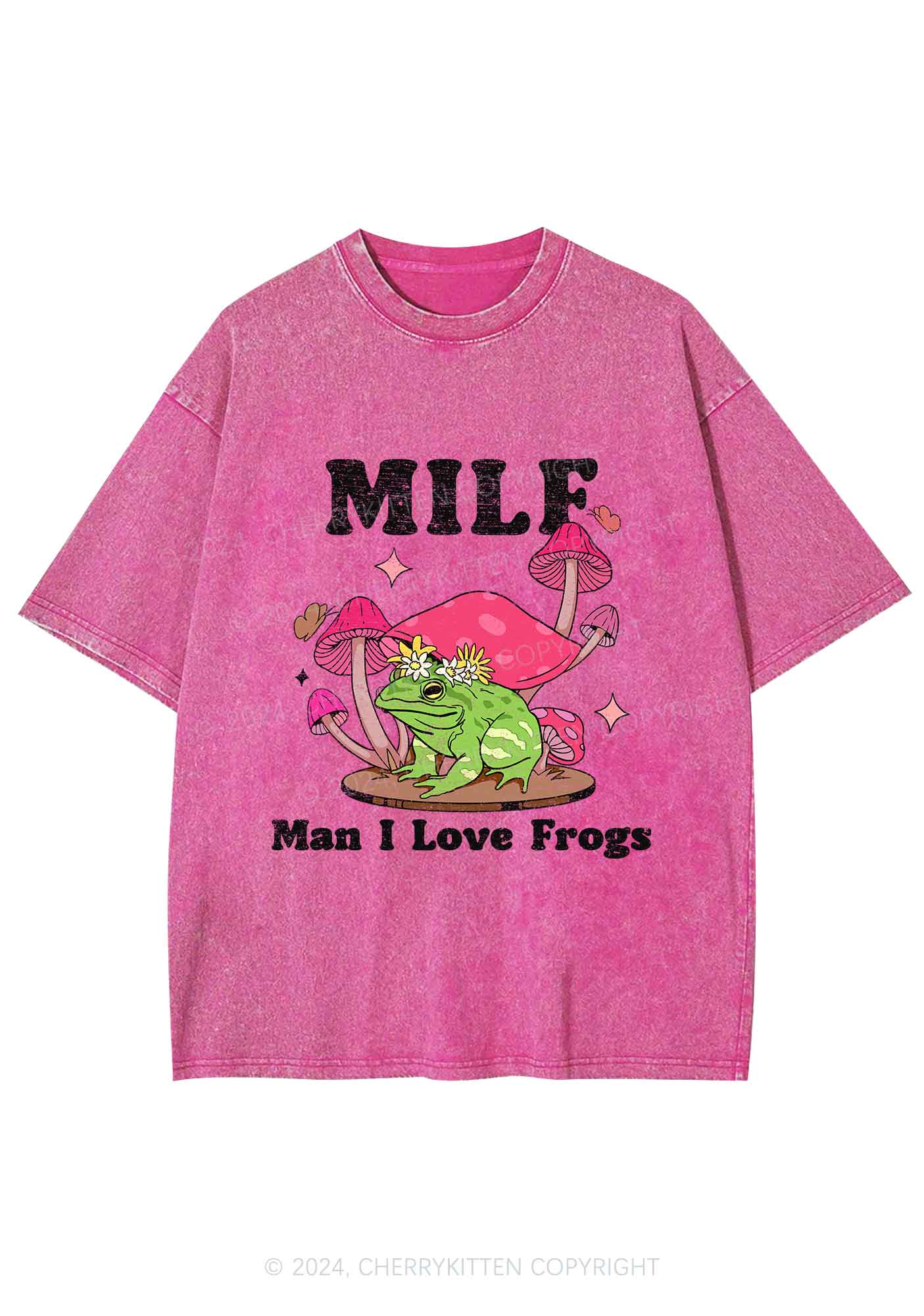 Mxxf Frog Y2K Washed Tee Cherrykitten - Image 4