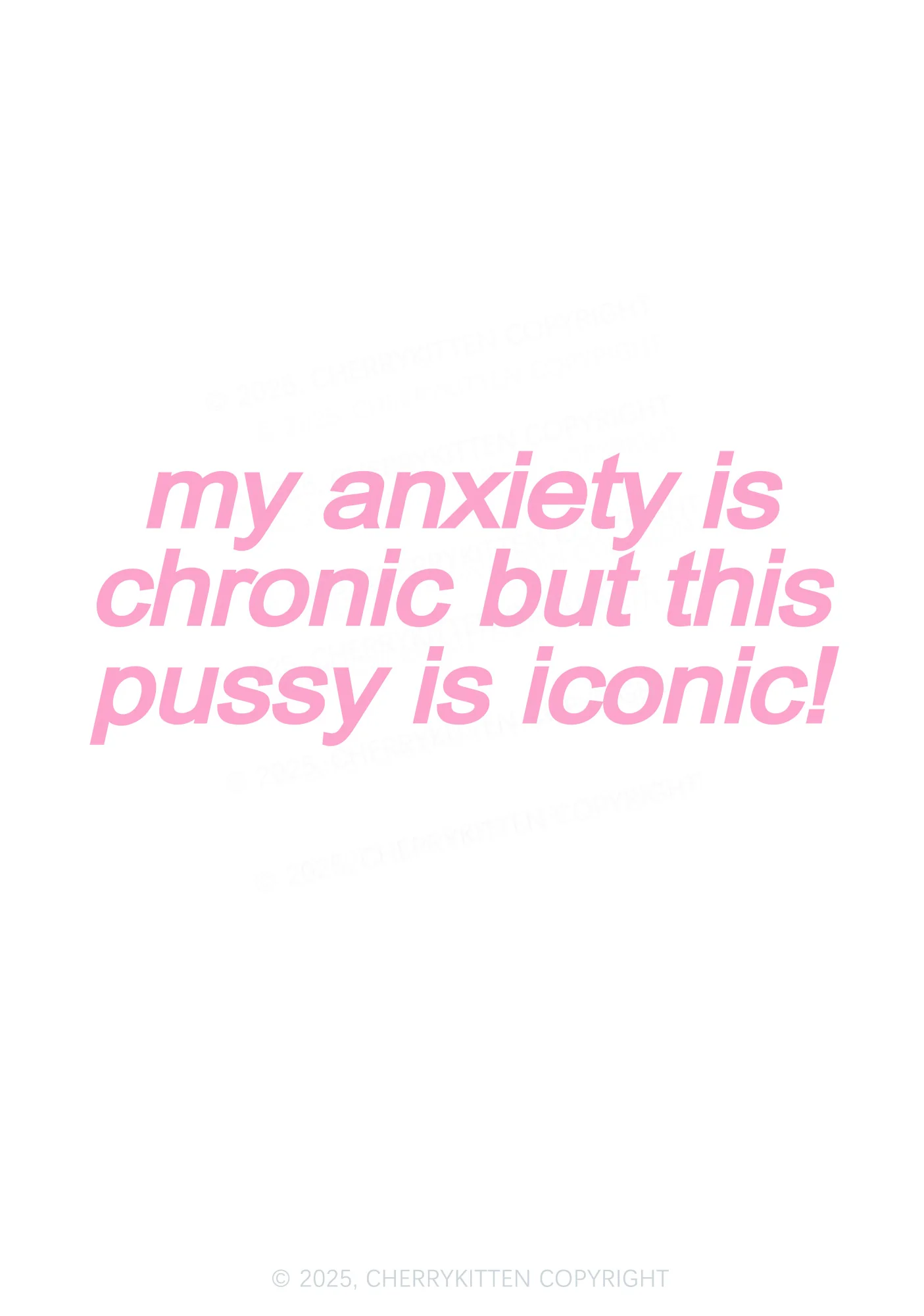 My Anxiety Is Chronic Y2K Bikini String Thong Cherrykitten - Image 2