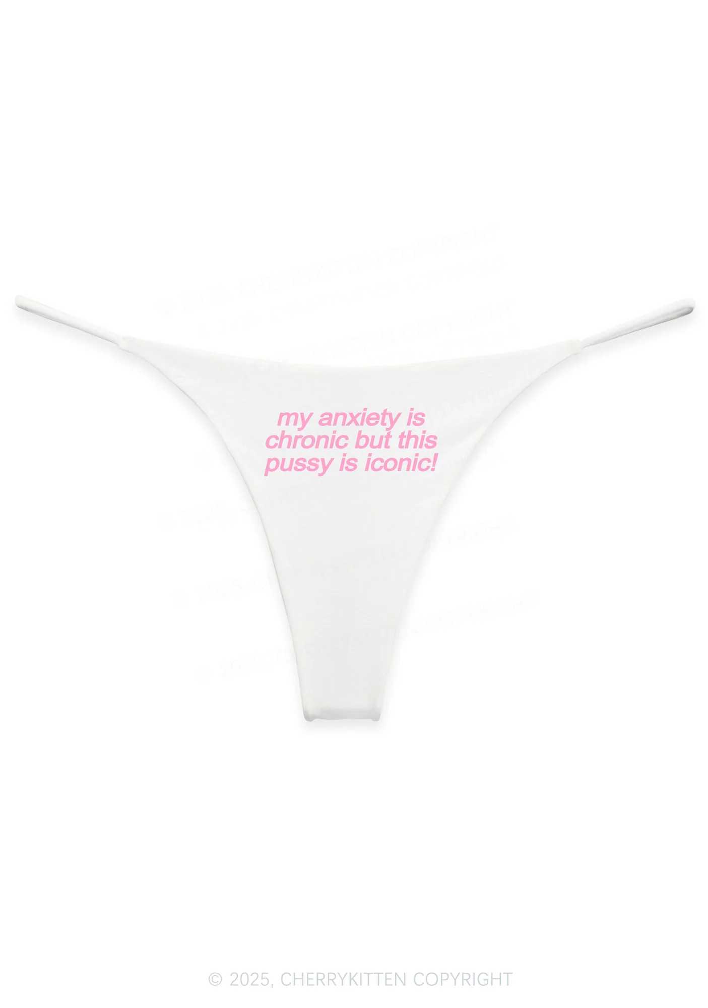 My Anxiety Is Chronic Y2K Bikini String Thong Cherrykitten - Image 5