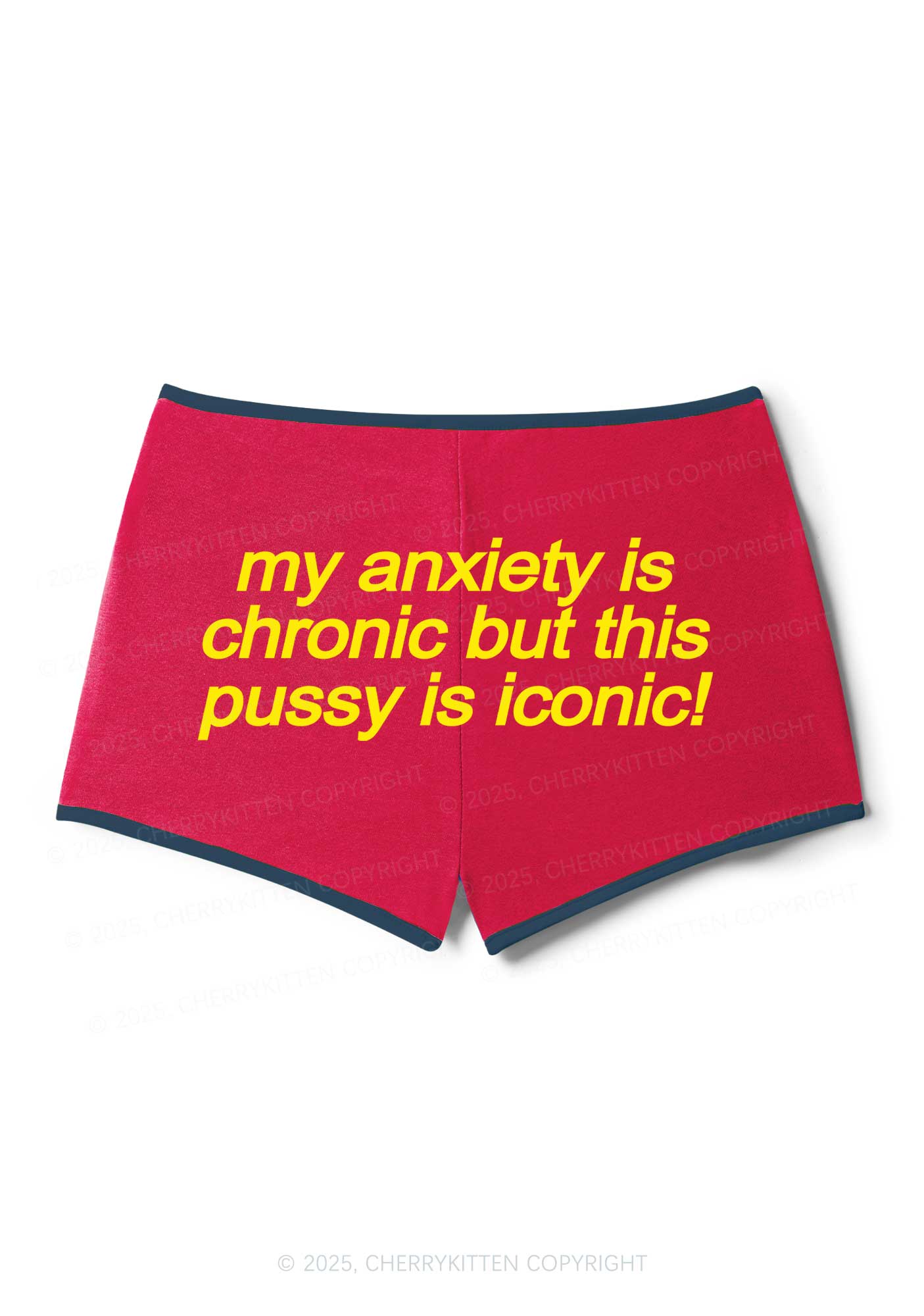My Anxiety Is Chronic Y2K Booty Shorts Cherrykitten - Image 4