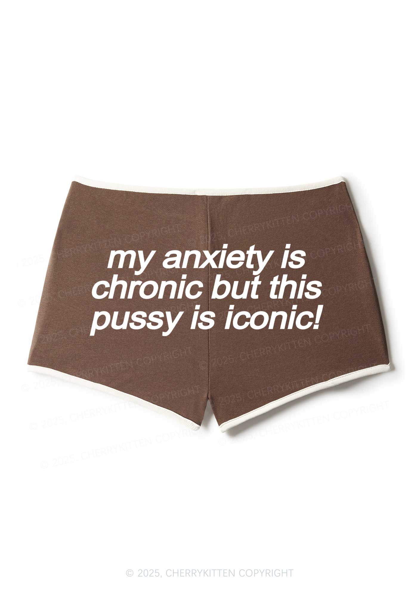 My Anxiety Is Chronic Y2K Booty Shorts Cherrykitten - Image 5