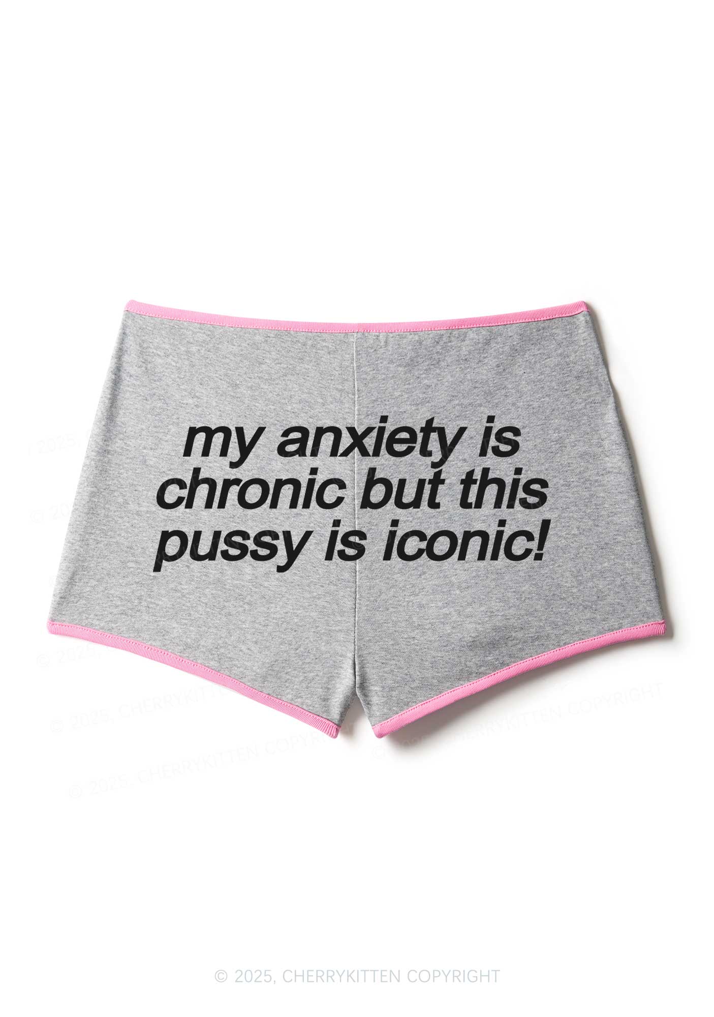 My Anxiety Is Chronic Y2K Booty Shorts Cherrykitten - Image 6