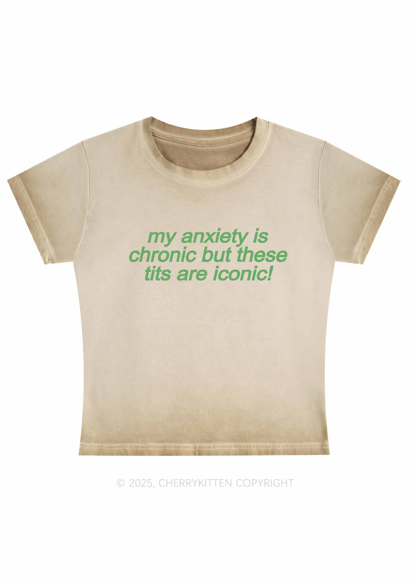 My Anxiety Is Chronic Y2K Vintage Classic Tee Cherrykitten - Image 3