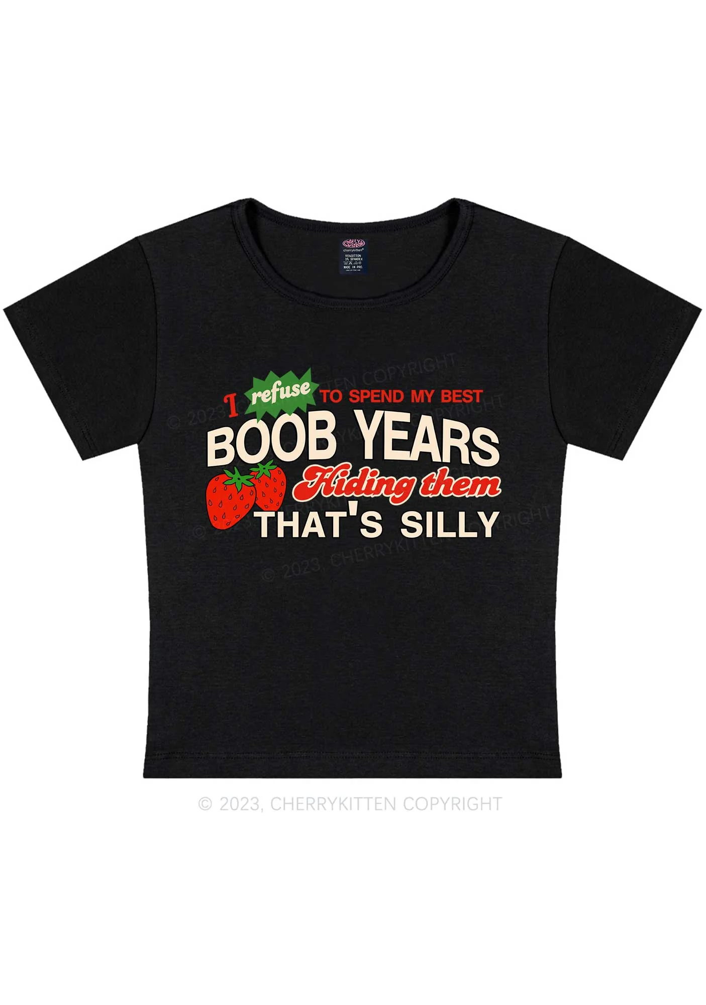 My Best Bxxb Years Y2K Baby Tee Cherrykitten - Image 3