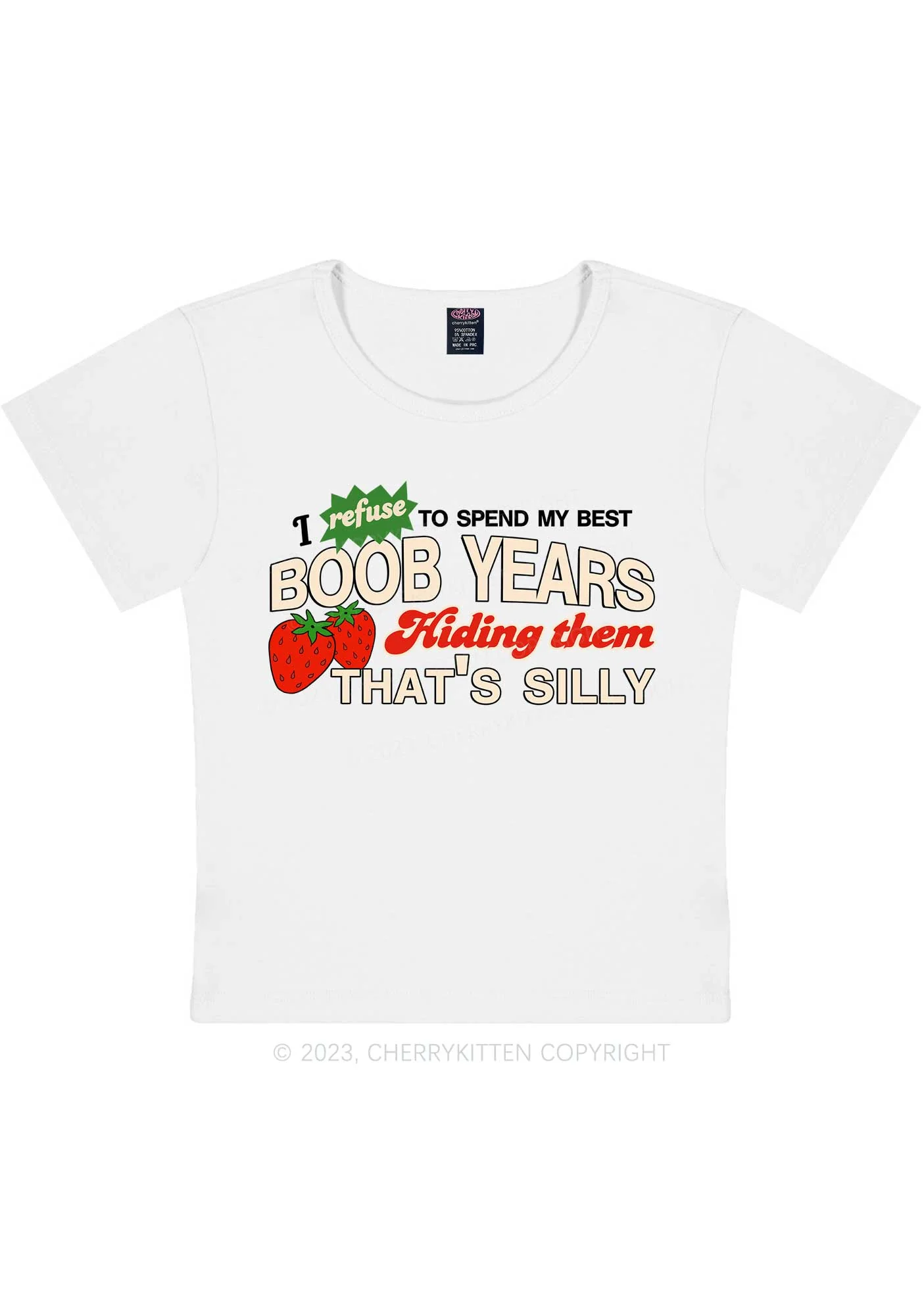 My Best Bxxb Years Y2K Baby Tee Cherrykitten - Image 4