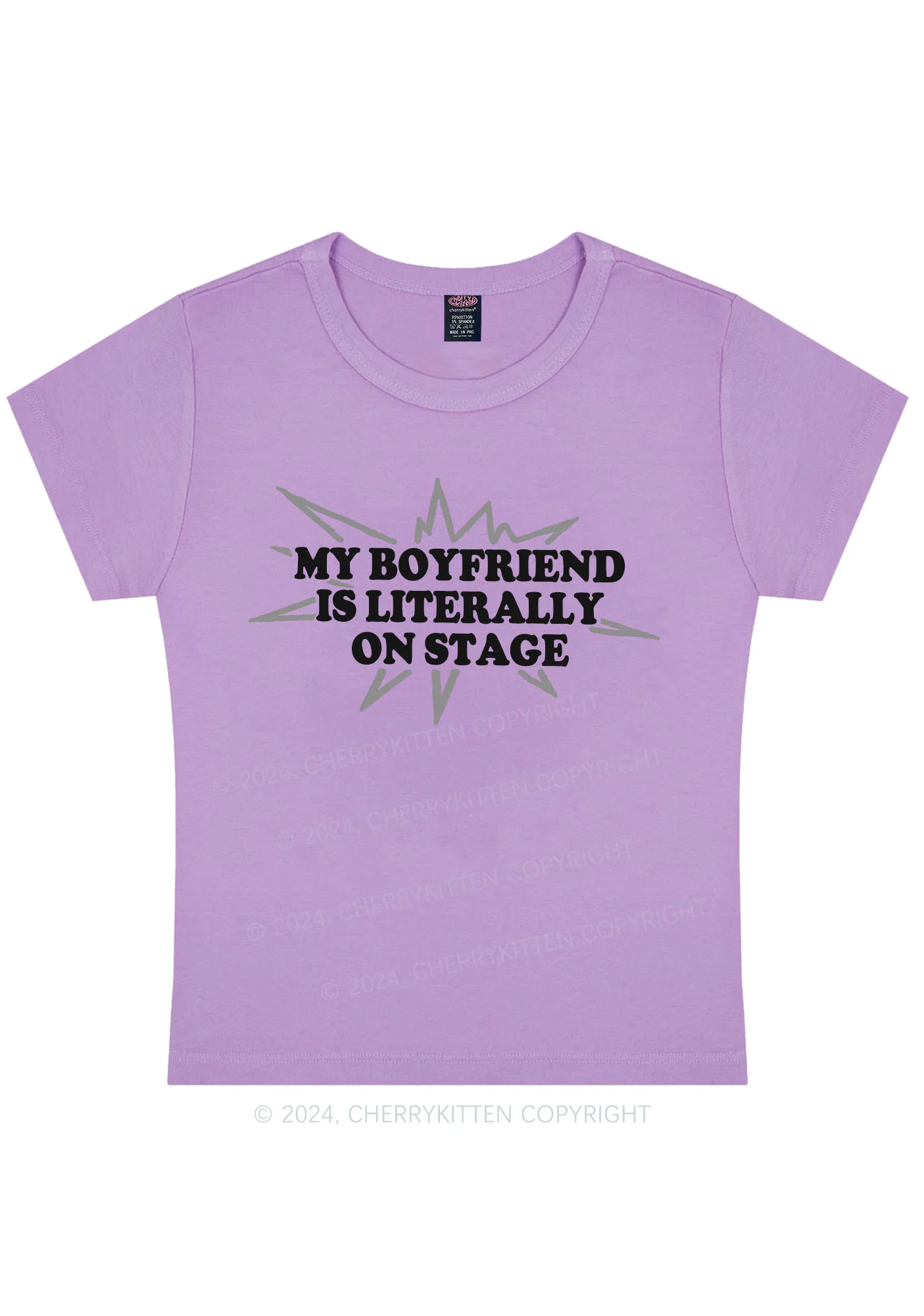 My Boyfriend On Stage Y2K Baby Tee Cherrykitten - Image 4