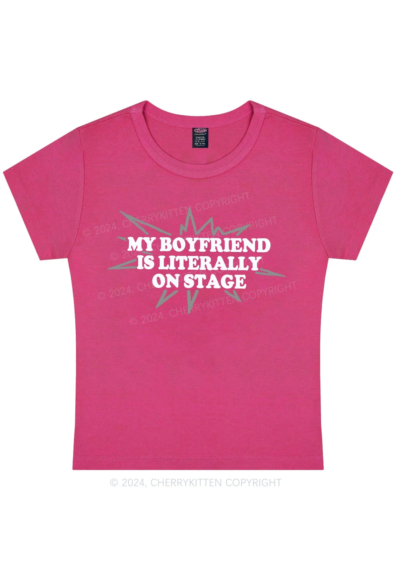 My Boyfriend On Stage Y2K Baby Tee Cherrykitten - Image 5