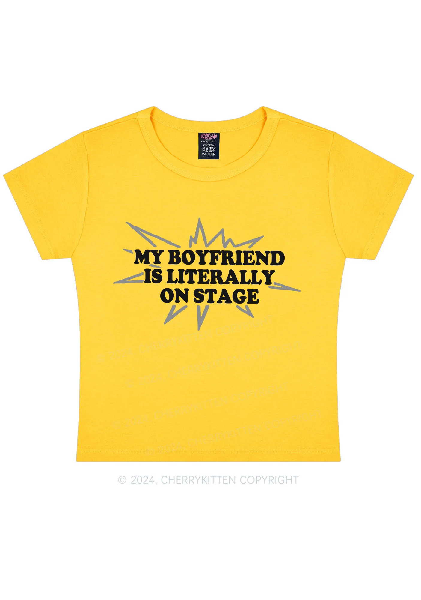 My Boyfriend On Stage Y2K Baby Tee Cherrykitten - Image 7