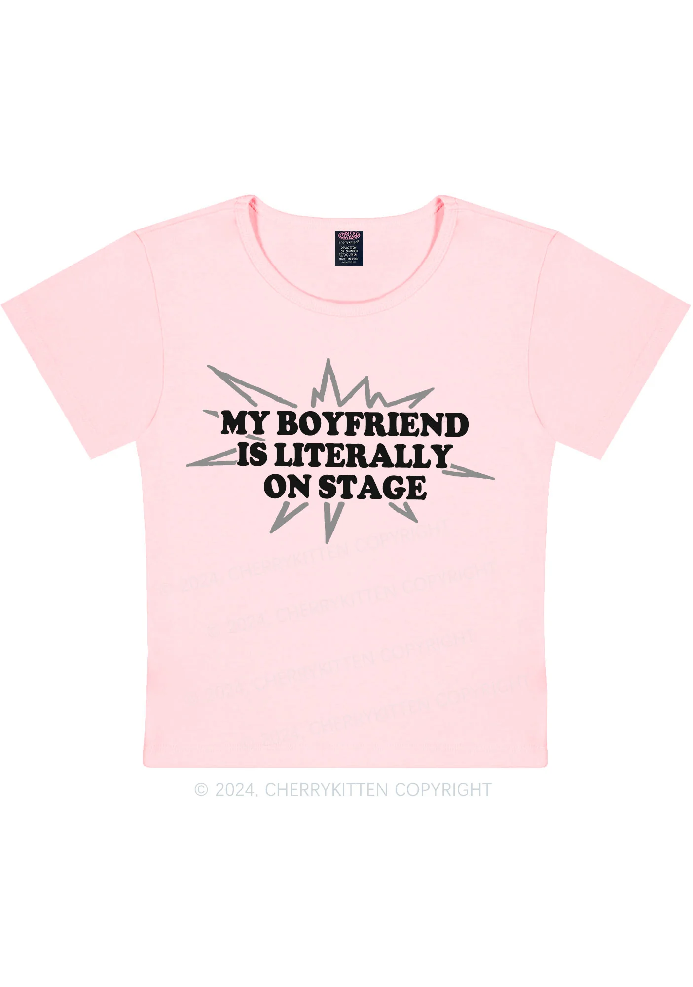 My Boyfriend On Stage Y2K Baby Tee Cherrykitten - Image 9