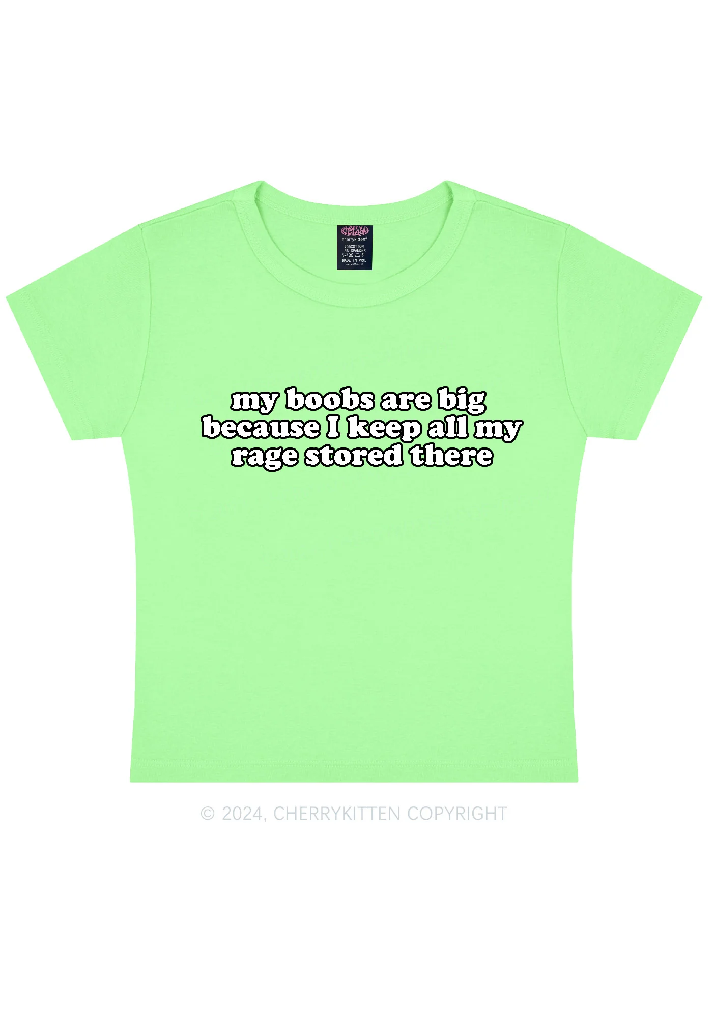 My Bxxbs Are Big Y2K Baby Tee Cherrykitten - Image 12
