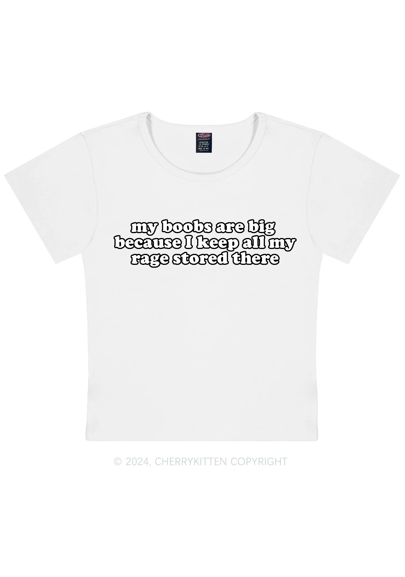 My Bxxbs Are Big Y2K Baby Tee Cherrykitten - Image 5