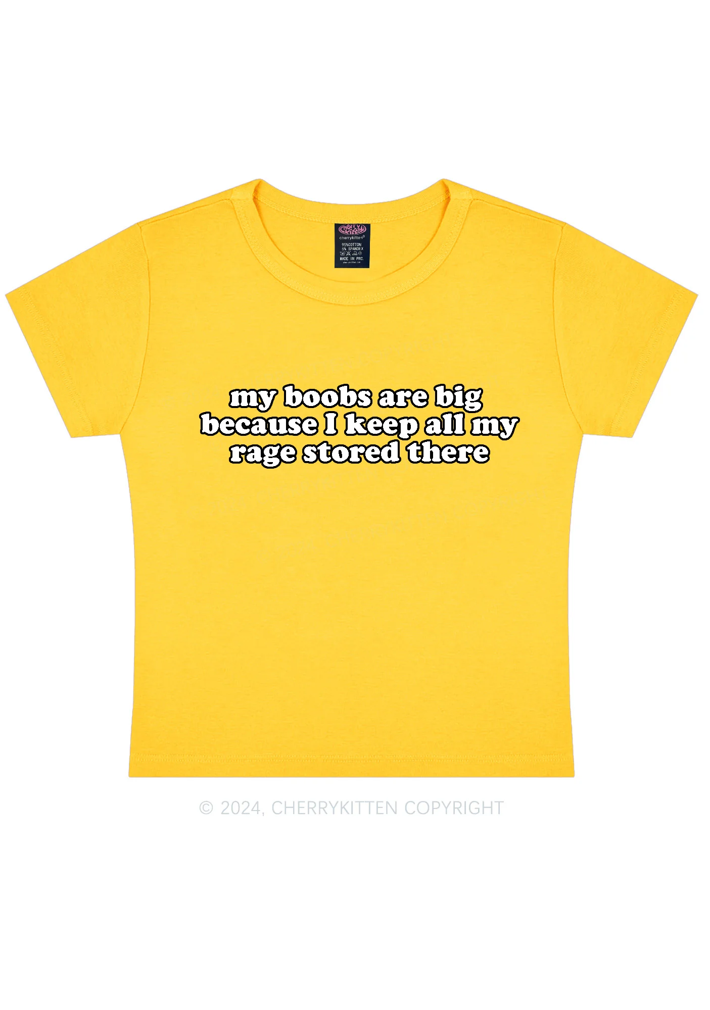 My Bxxbs Are Big Y2K Baby Tee Cherrykitten - Image 8