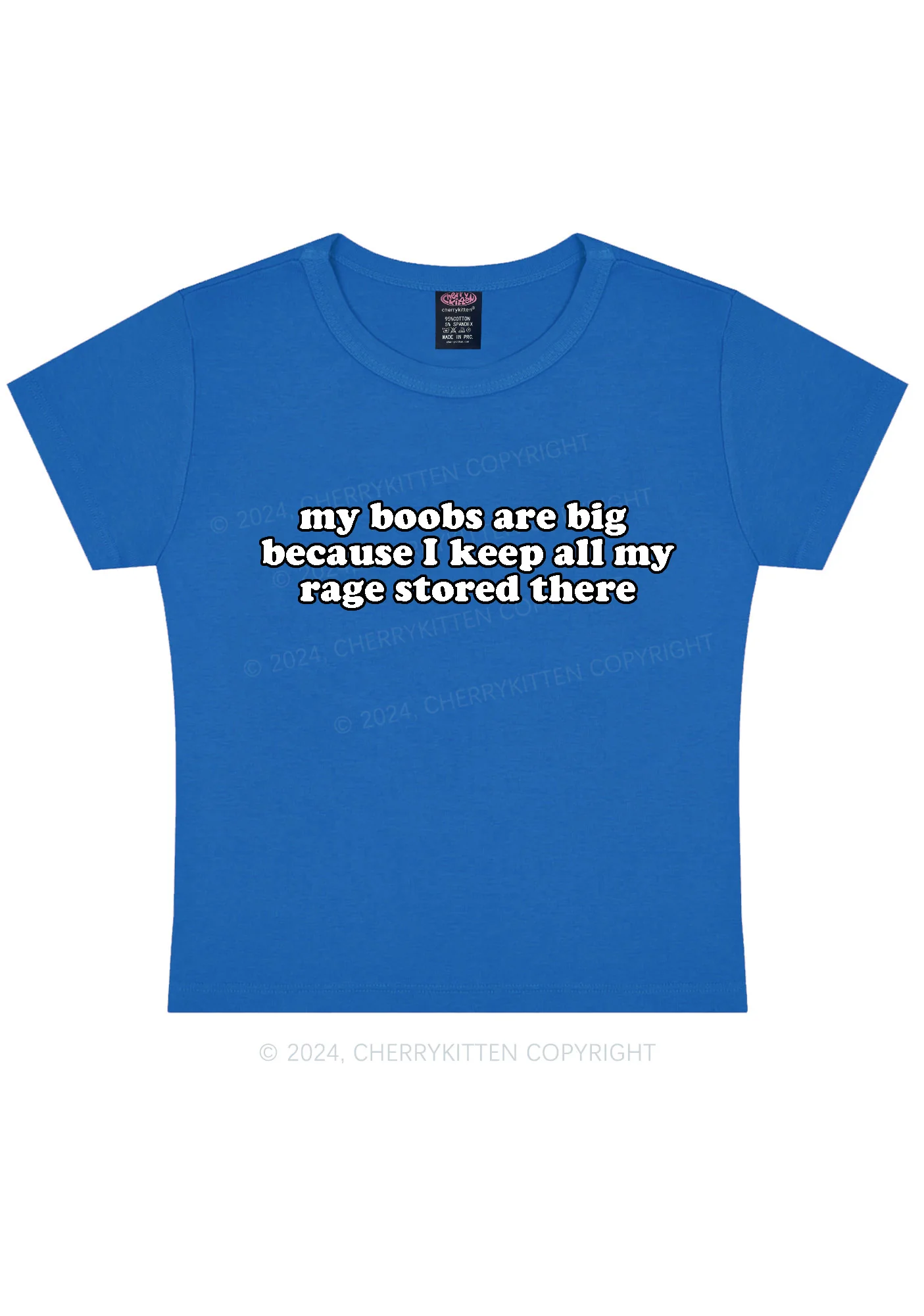 My Bxxbs Are Big Y2K Baby Tee Cherrykitten - Image 9