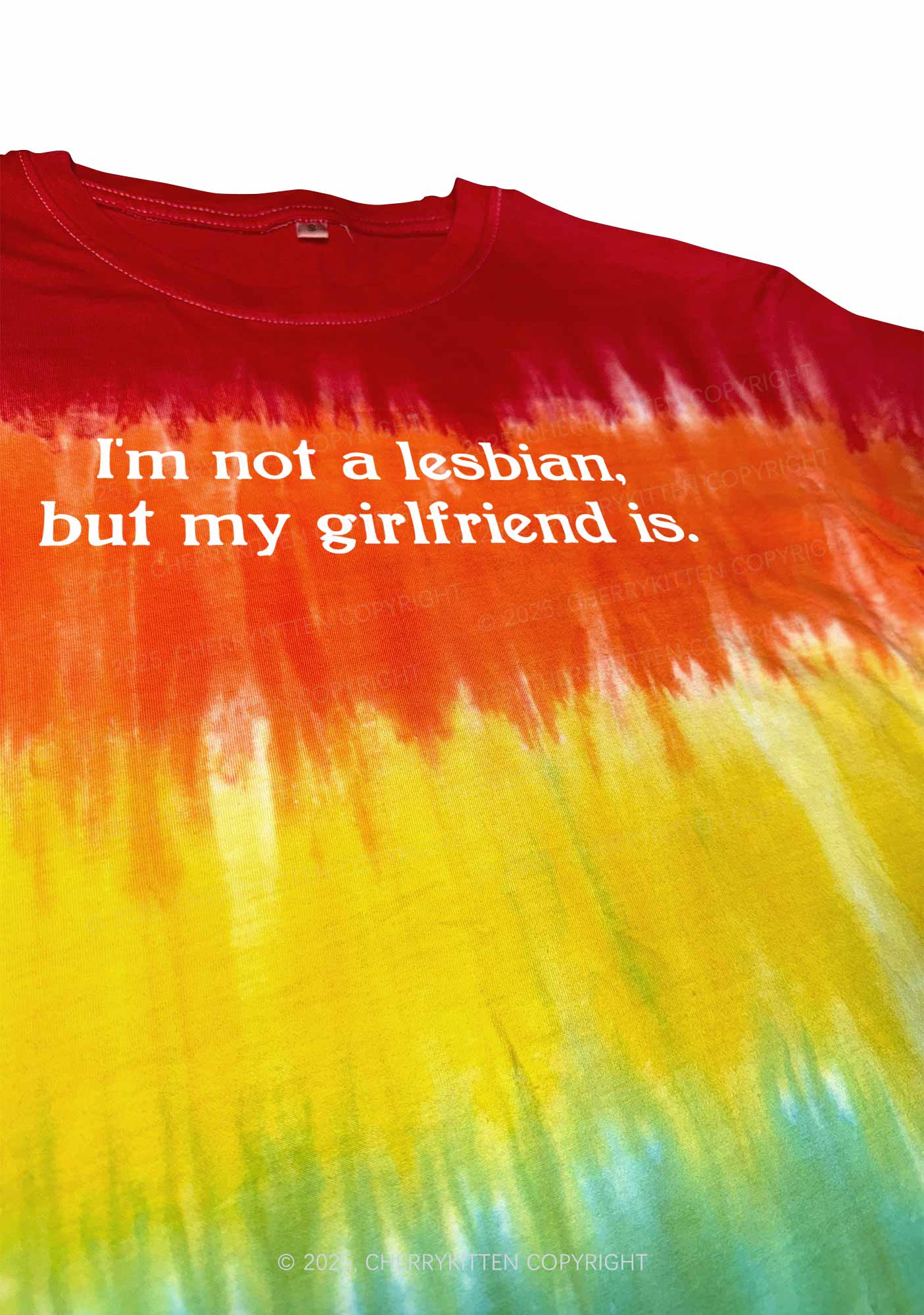 My GF Is Lesbian Pride Y2K Tie Dye Shirts Cherrykitten - Image 3