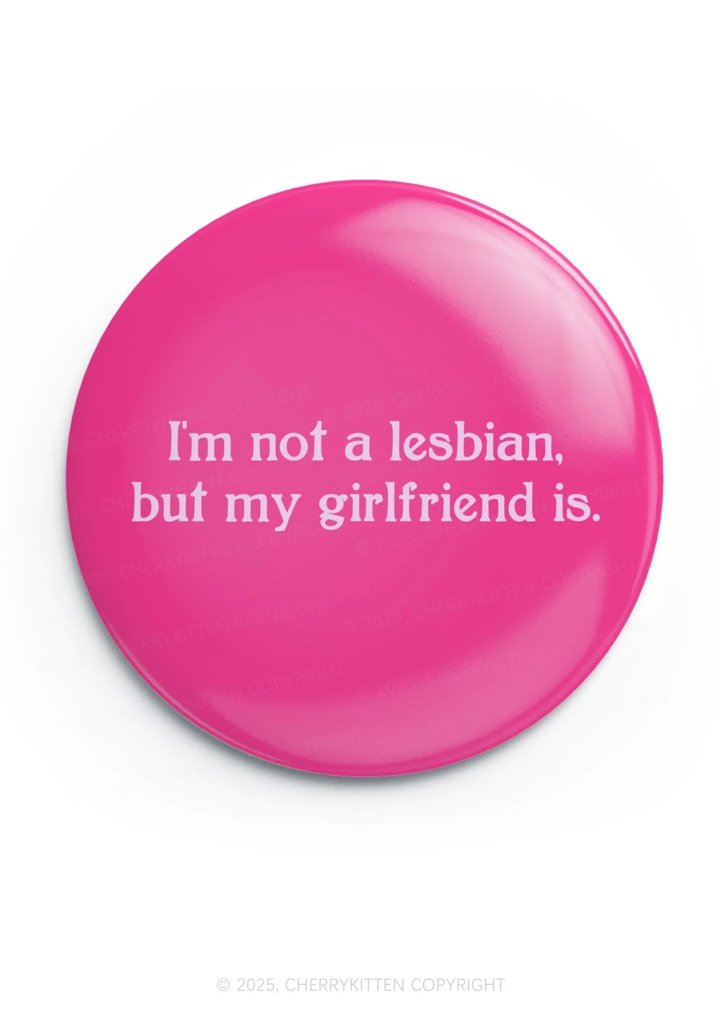 My Girlfriend Is Lesbian Pride 1Pc Y2K Pin Badge Cherrykitten - Image 3