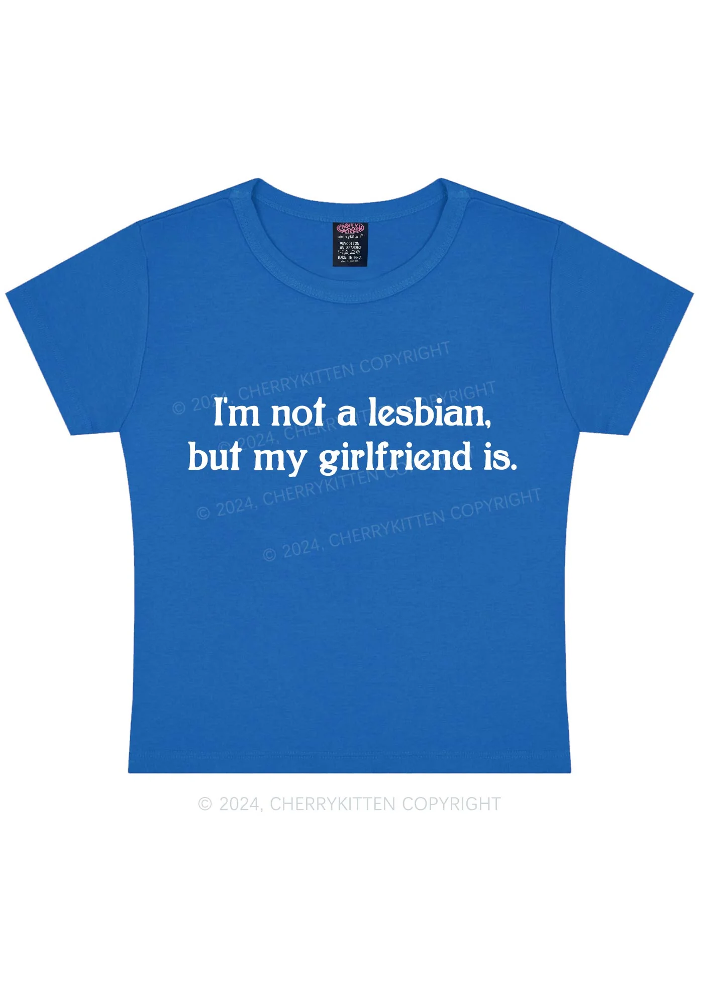 My Girlfriend Is Lesbian Y2K Baby Tee Cherrykitten - Image 10