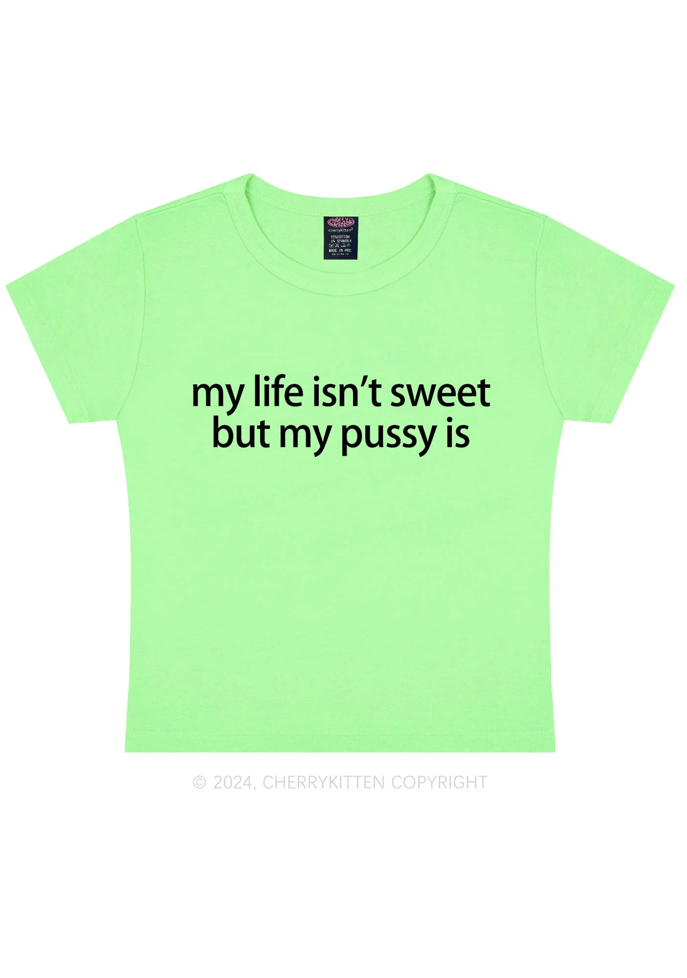 My Life Isn't Sweet Y2K Baby Tee Cherrykitten - Image 11