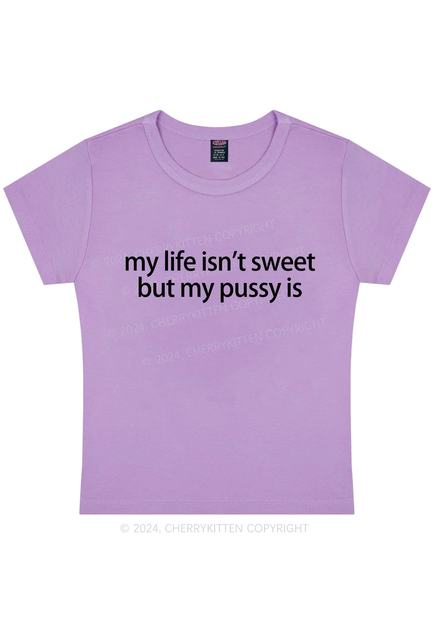 My Life Isn't Sweet Y2K Baby Tee Cherrykitten - Image 7