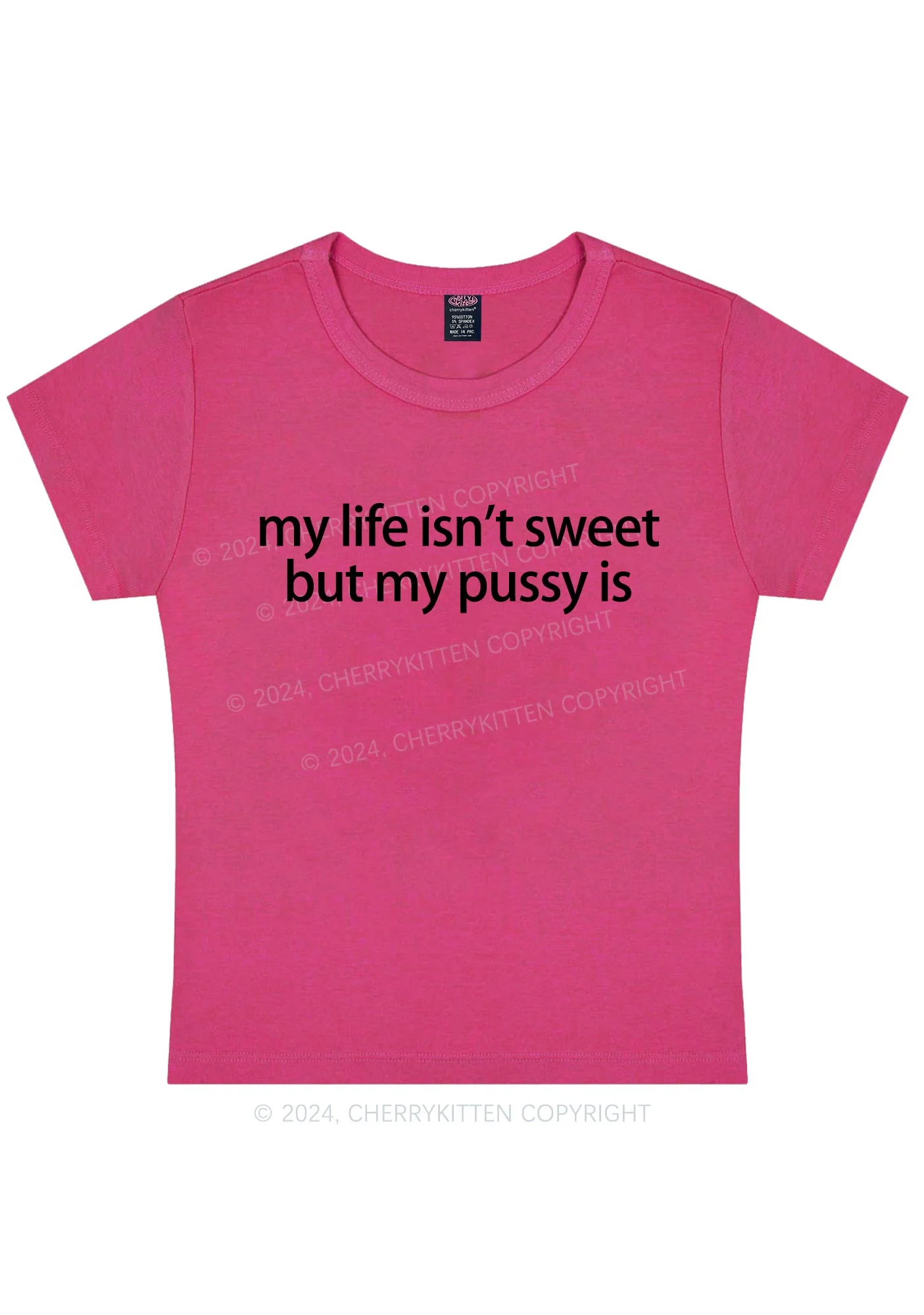 My Life Isn't Sweet Y2K Baby Tee Cherrykitten - Image 8