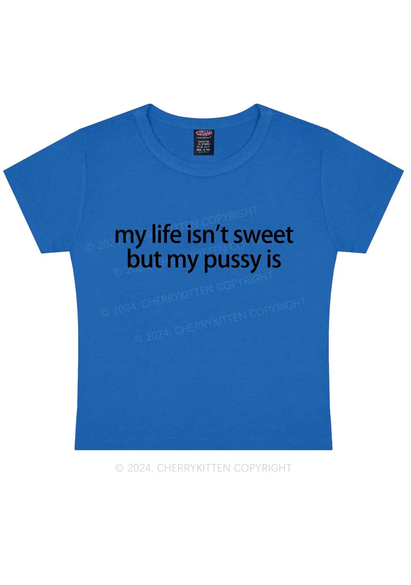 My Life Isn't Sweet Y2K Baby Tee Cherrykitten - Image 9