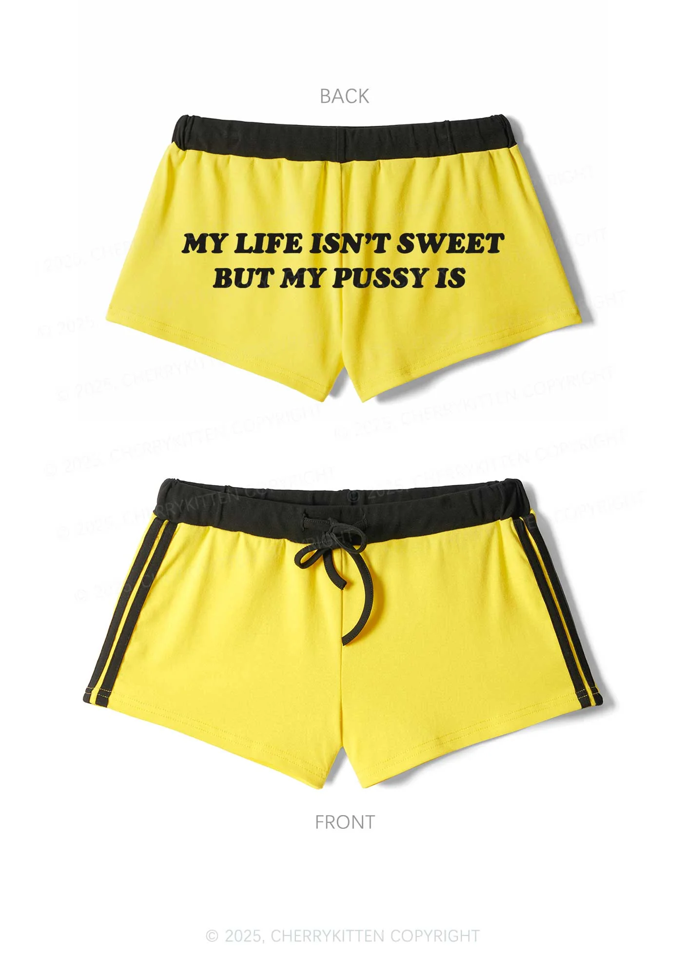 My Life Isnt Sweet Y2K Drawstring Mini Shorts Cherrykitten - Image 3
