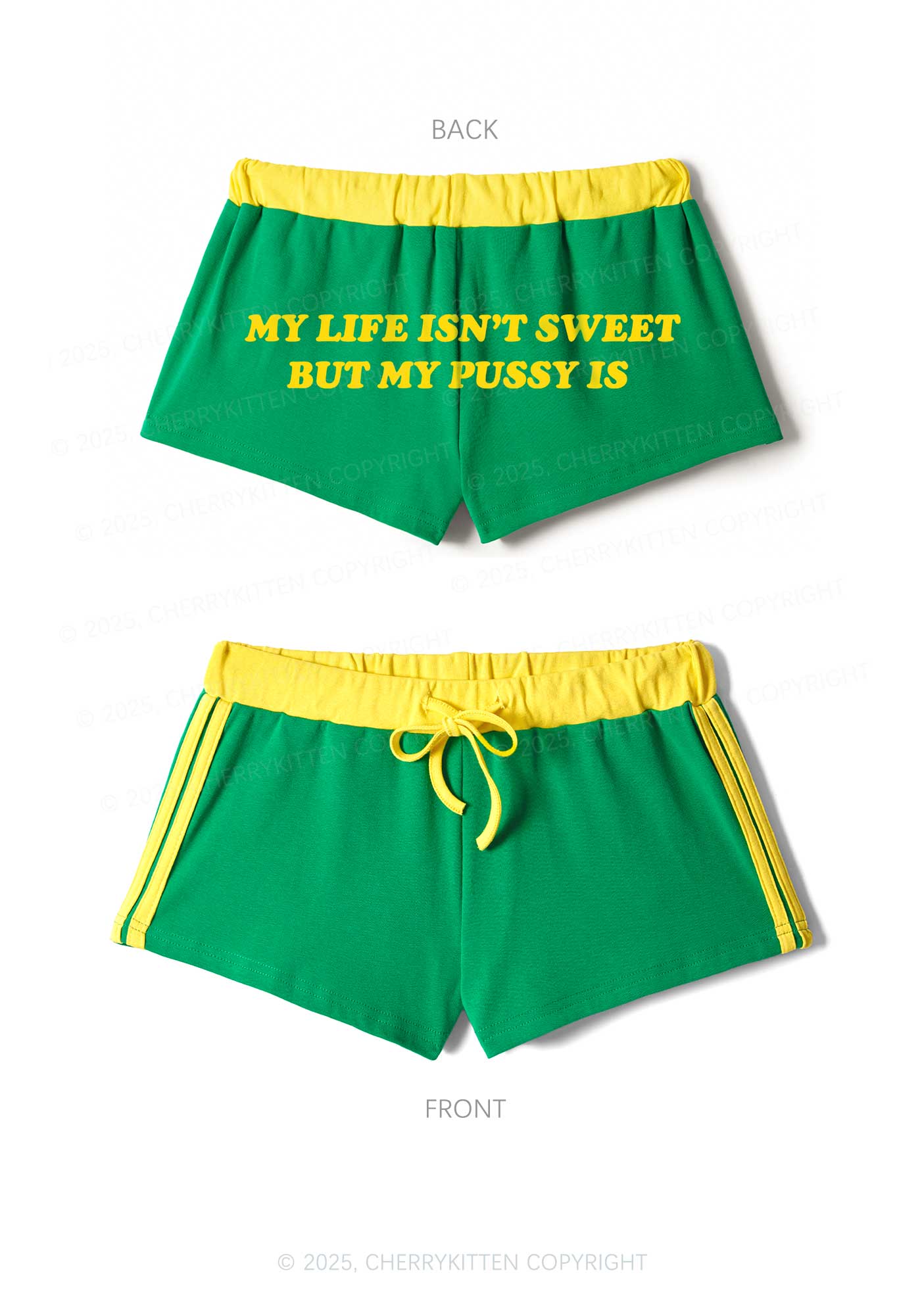 My Life Isnt Sweet Y2K Drawstring Mini Shorts Cherrykitten - Image 5