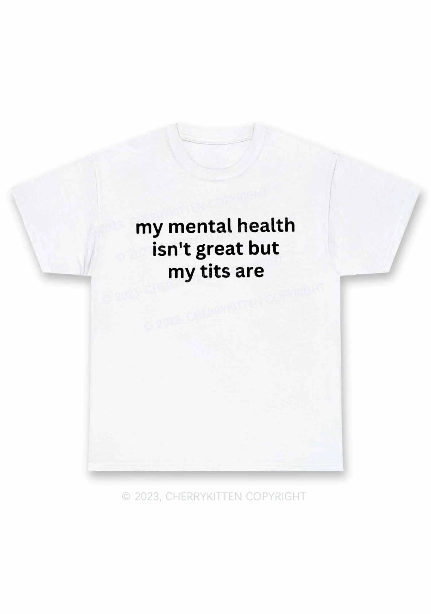 My Mental Health Isn't Great Y2K Chunky Shirt Cherrykitten - Image 4