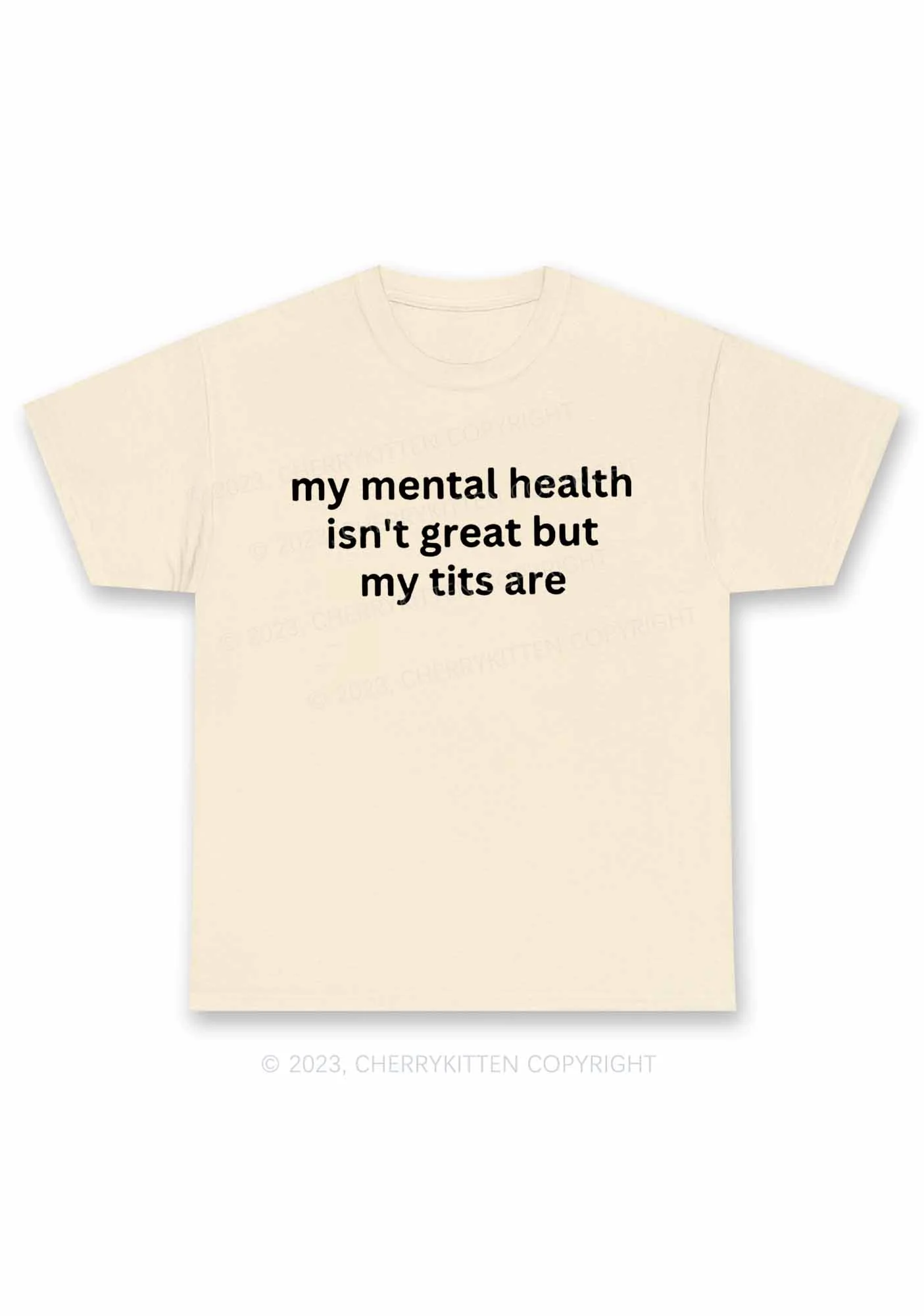 My Mental Health Isn't Great Y2K Chunky Shirt Cherrykitten - Image 5