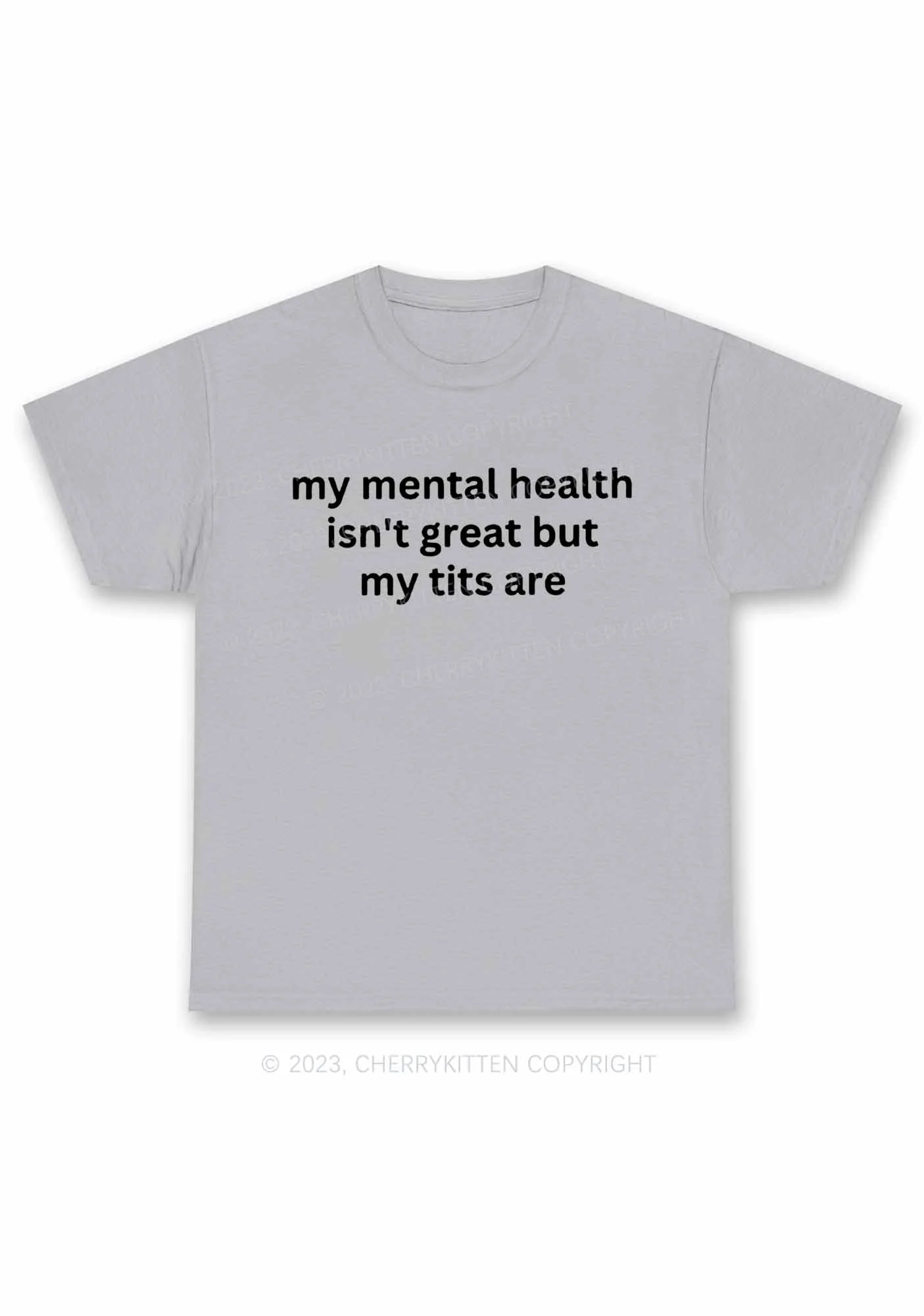 My Mental Health Isn't Great Y2K Chunky Shirt Cherrykitten - Image 6