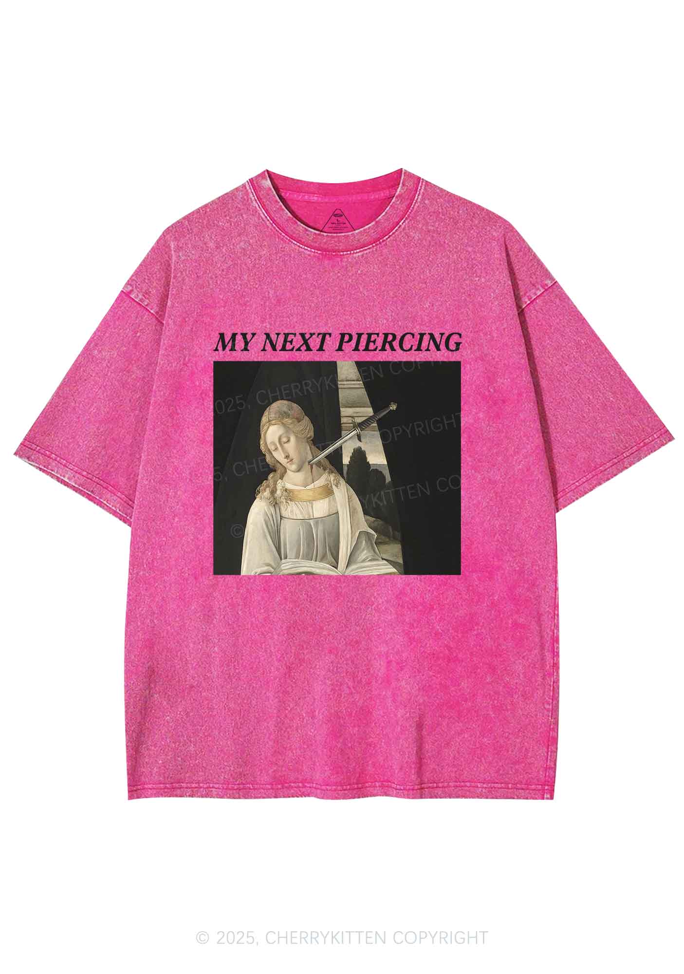 My Next Piercing Y2K Washed Tee Cherrykitten - Image 5