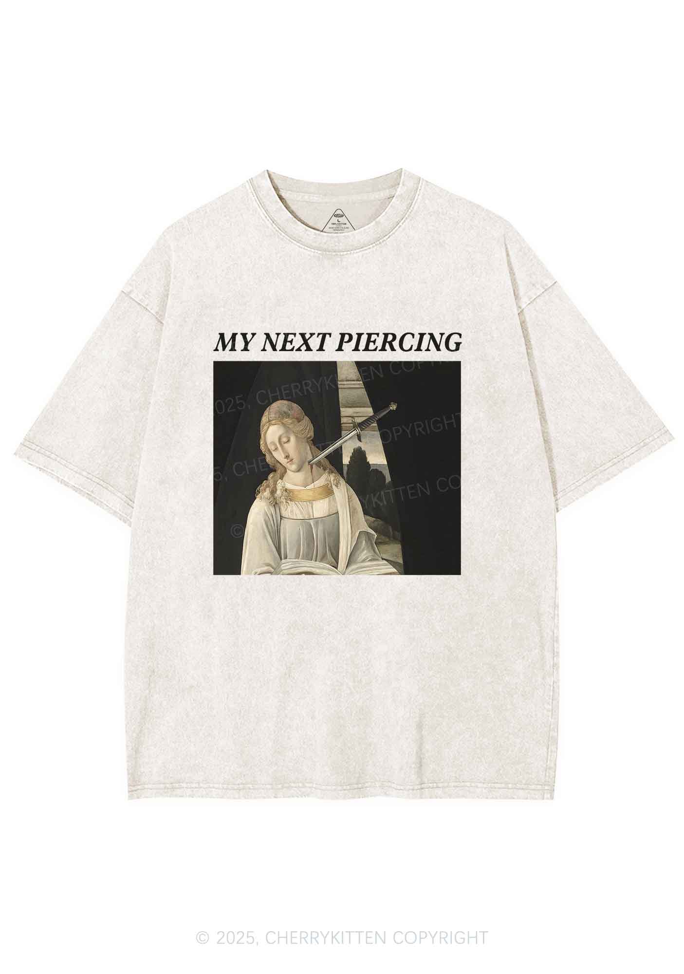 My Next Piercing Y2K Washed Tee Cherrykitten - Image 6
