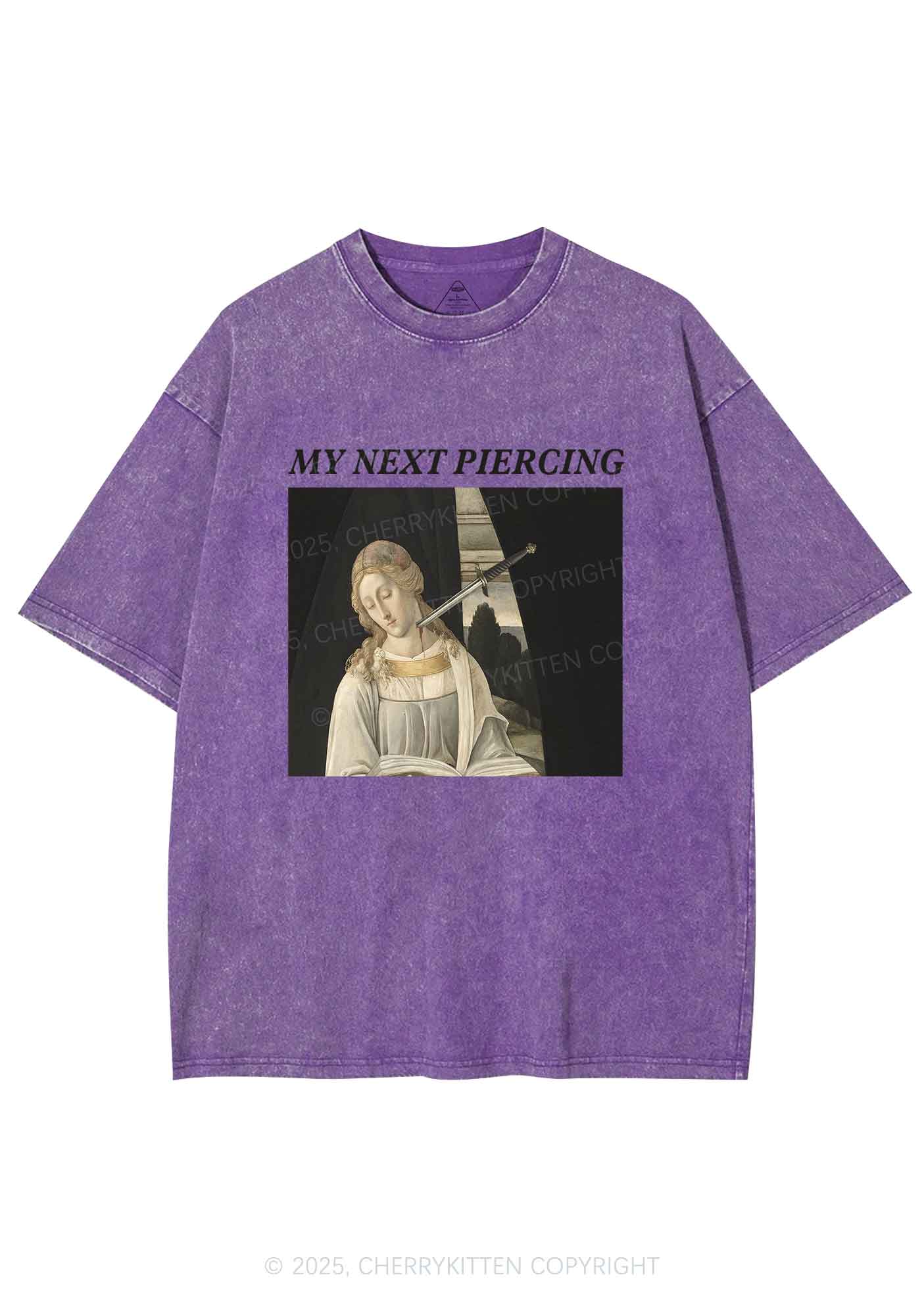 My Next Piercing Y2K Washed Tee Cherrykitten - Image 7