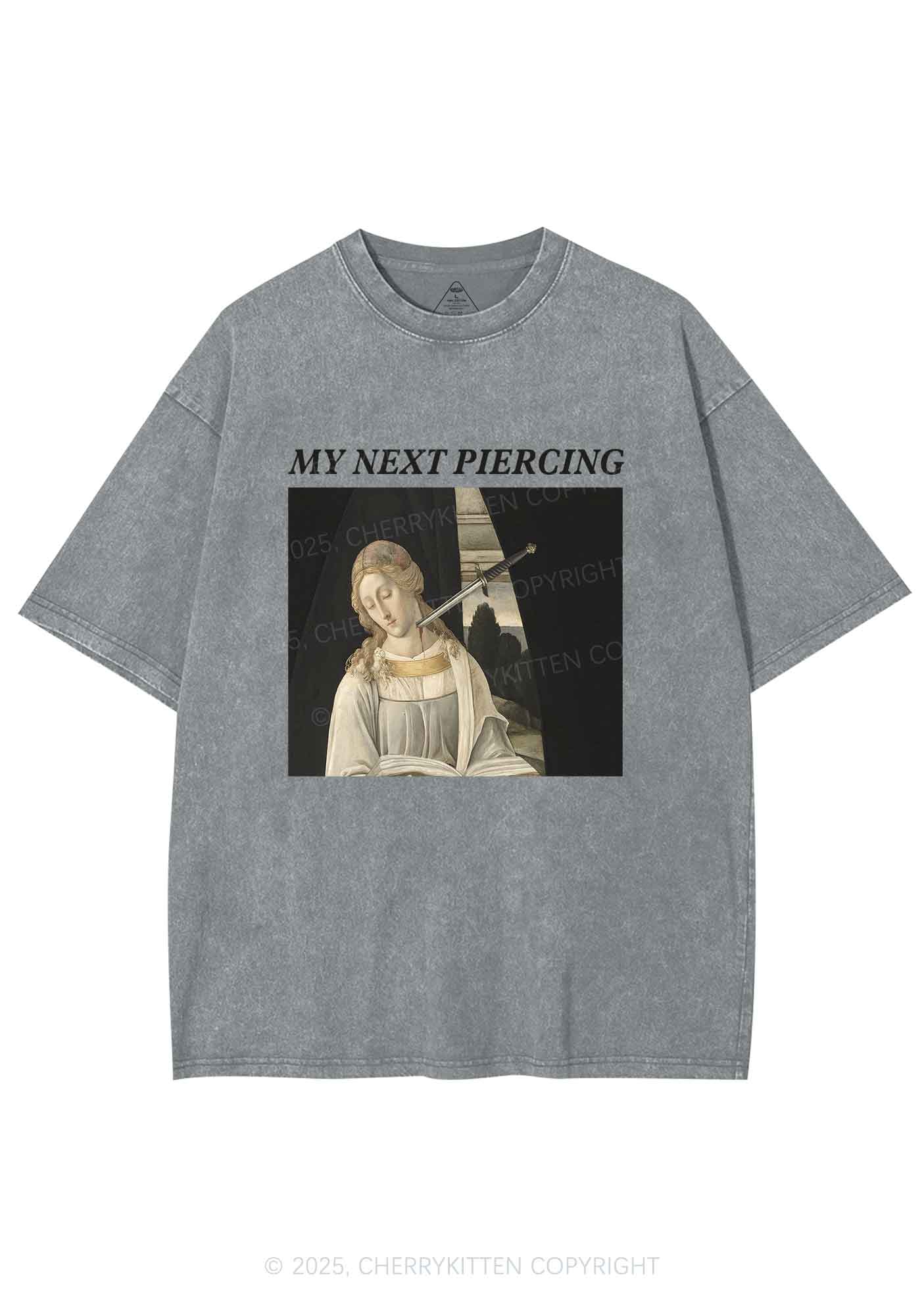 My Next Piercing Y2K Washed Tee Cherrykitten - Image 8