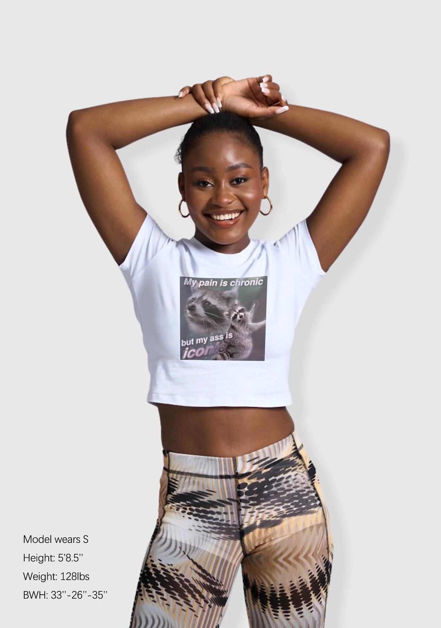 My Pain Is Chronic Y2K Baby Tee - Image 2