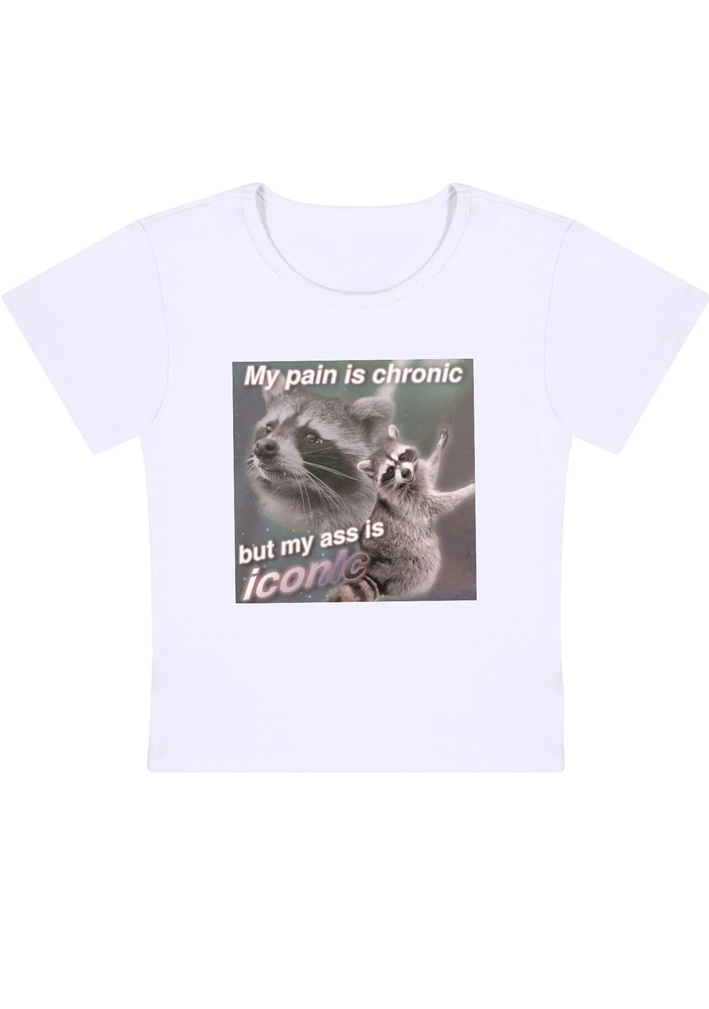 My Pain Is Chronic Y2K Baby Tee - Image 3