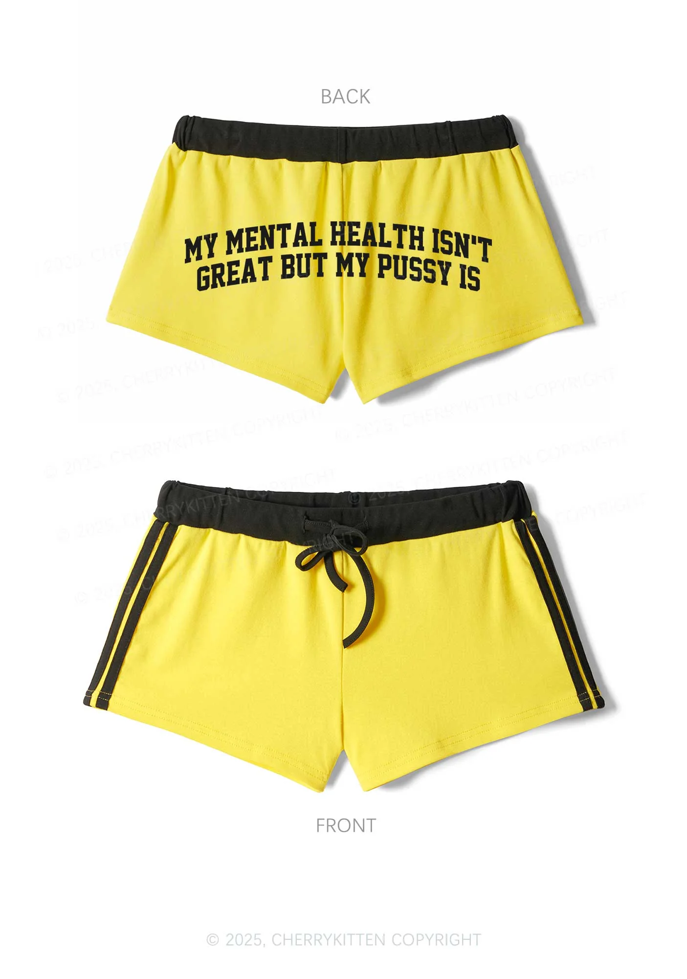 Great Mental Health Y2K Drawstring Mini Shorts Cherrykitten - Image 5