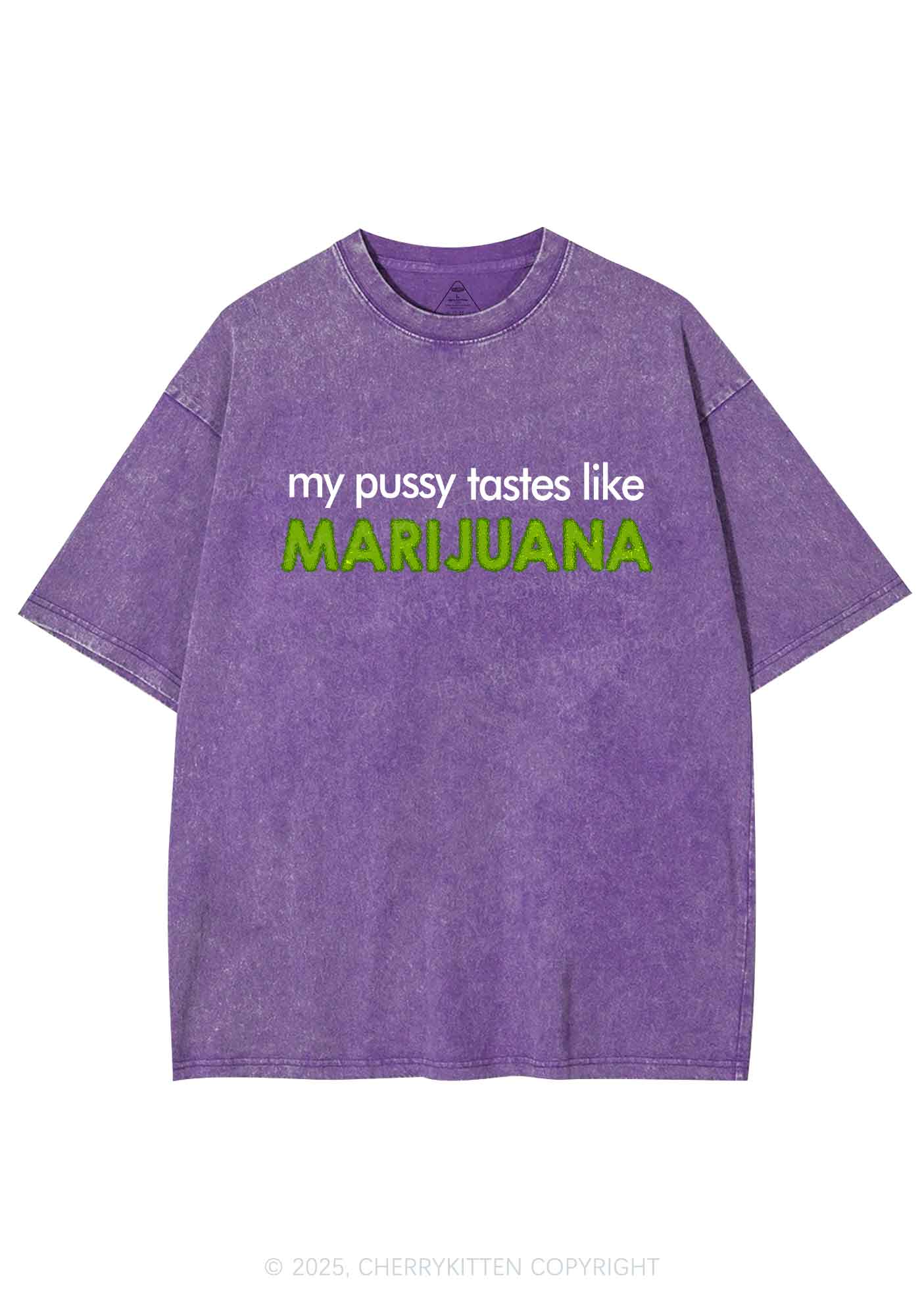 My Puxxy Tastes Y2K Shirts Washed Tee Cherrykitten - Image 4