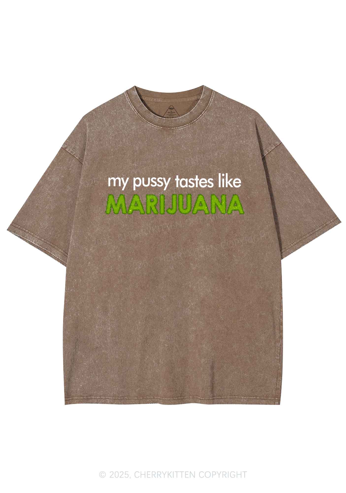 My Puxxy Tastes Y2K Shirts Washed Tee Cherrykitten - Image 7