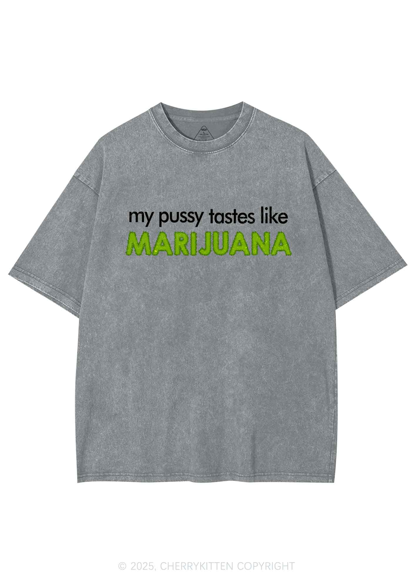 My Puxxy Tastes Y2K Shirts Washed Tee Cherrykitten - Image 8