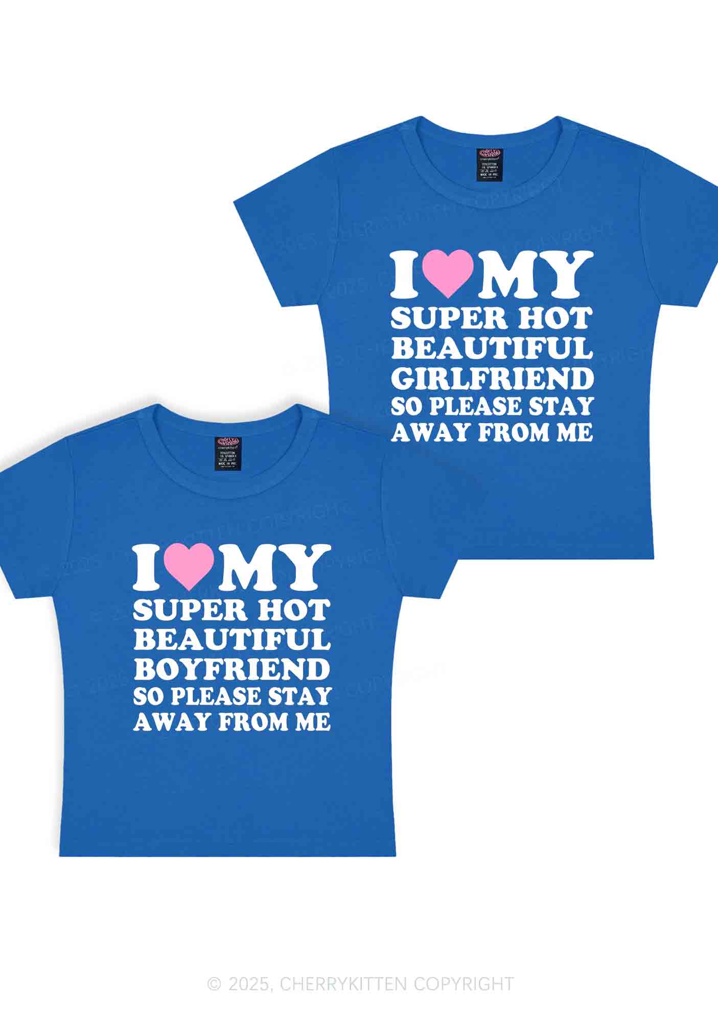 My Super Hot BF GF Y2K Valentine's Day Baby Tee Cherrykitten - Image 10