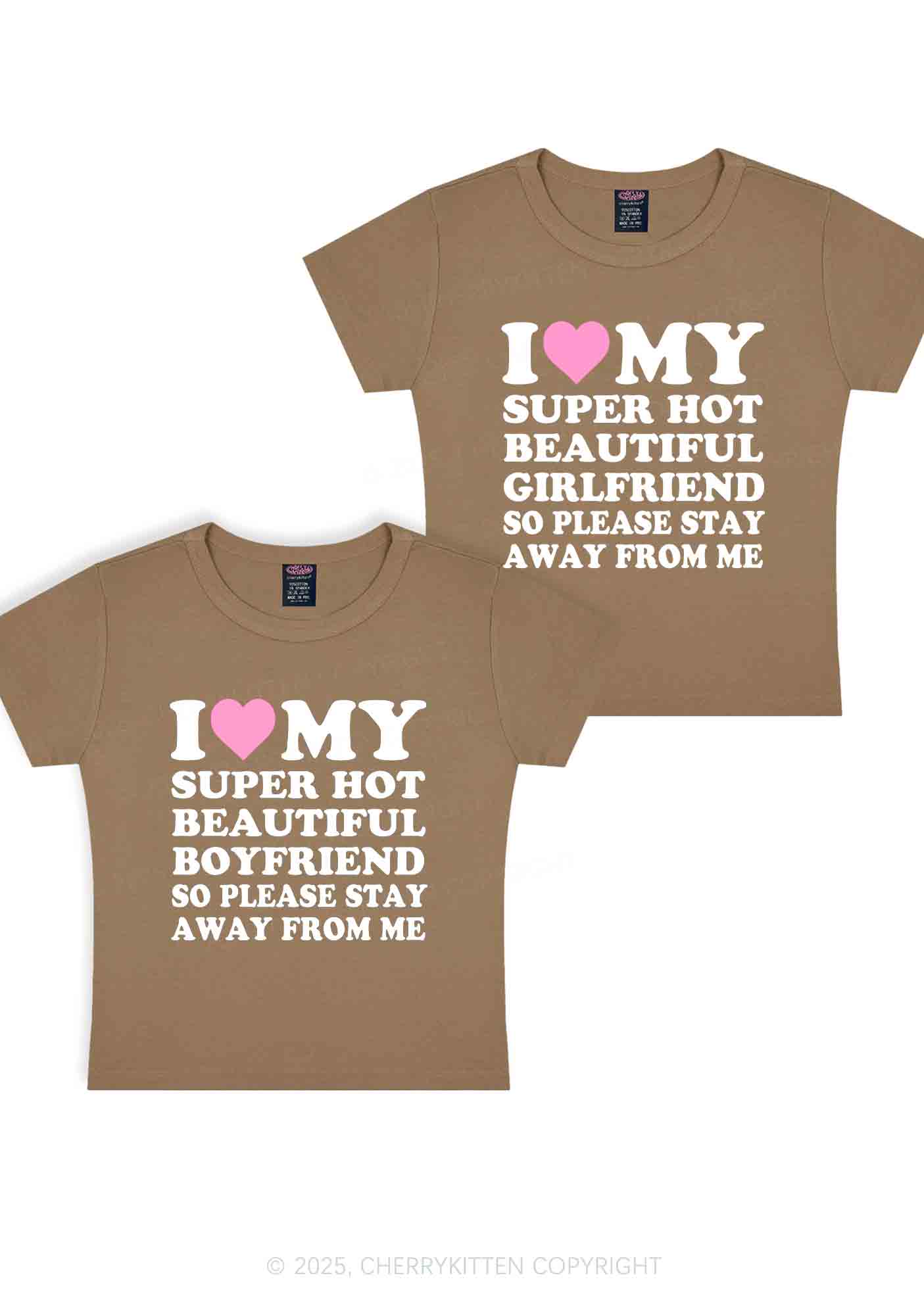 My Super Hot BF GF Y2K Valentine's Day Baby Tee Cherrykitten - Image 13