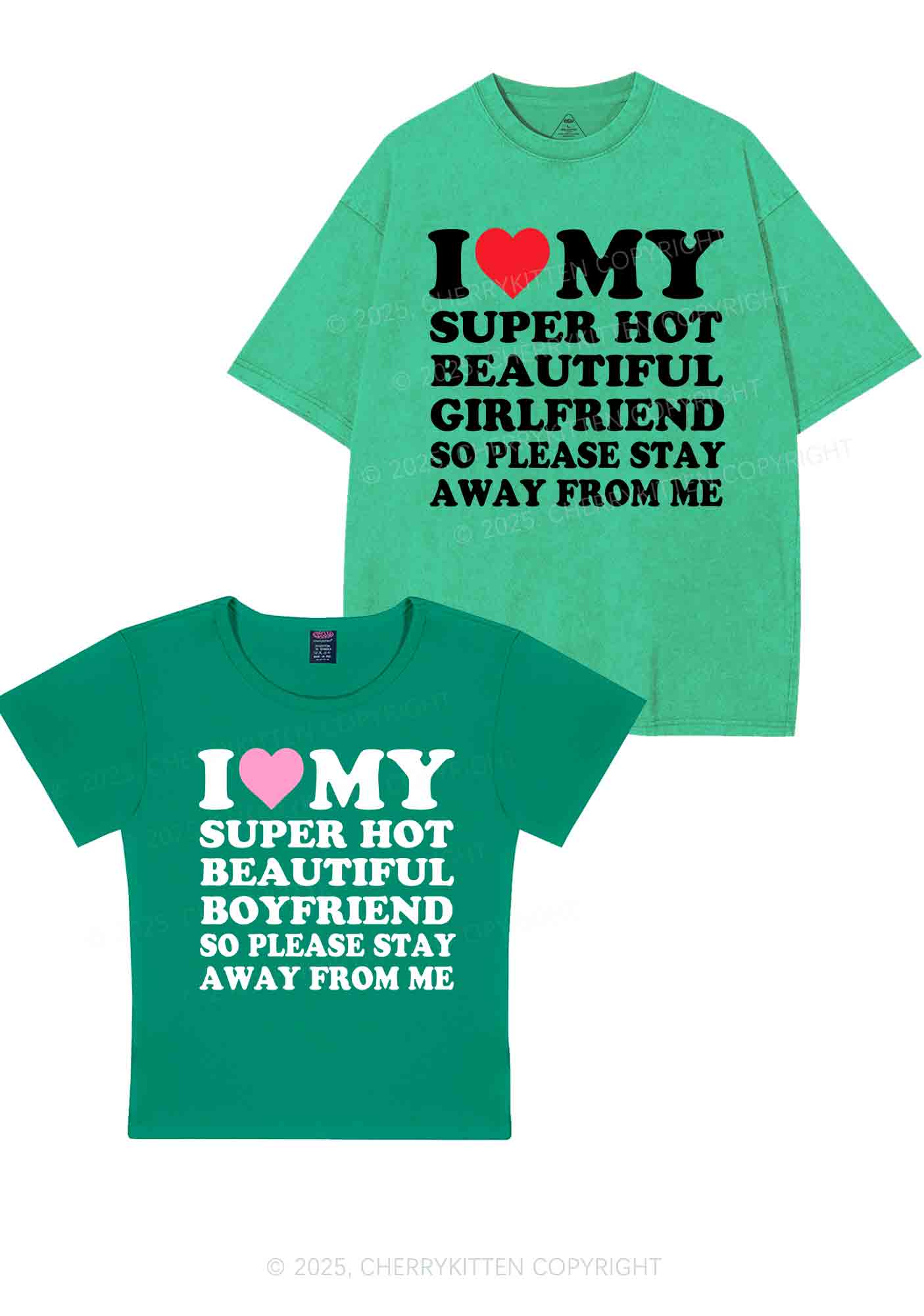 My Super Hot BF GF Y2K Valentine's Day Couple Shirt Cherrykitten - Image 12