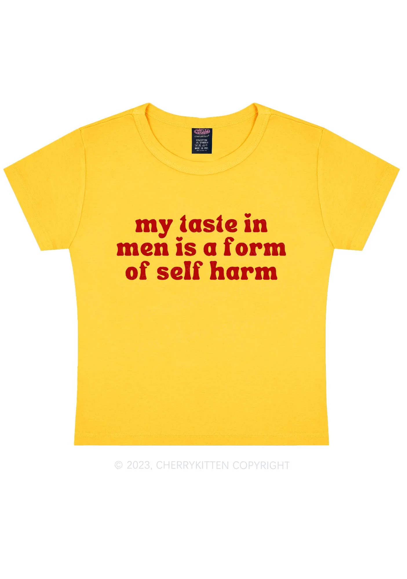 My Taste In Men Y2K Baby Tee Cherrykitten - Image 4