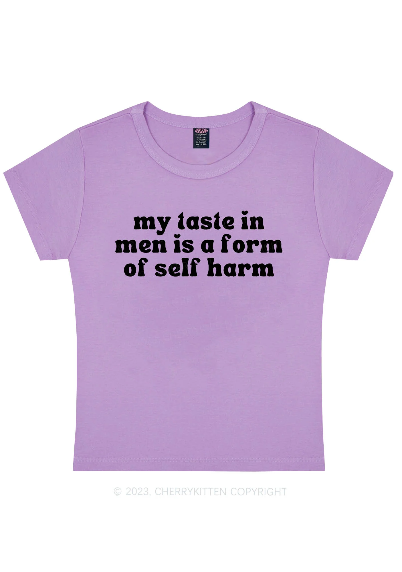 My Taste In Men Y2K Baby Tee Cherrykitten - Image 5