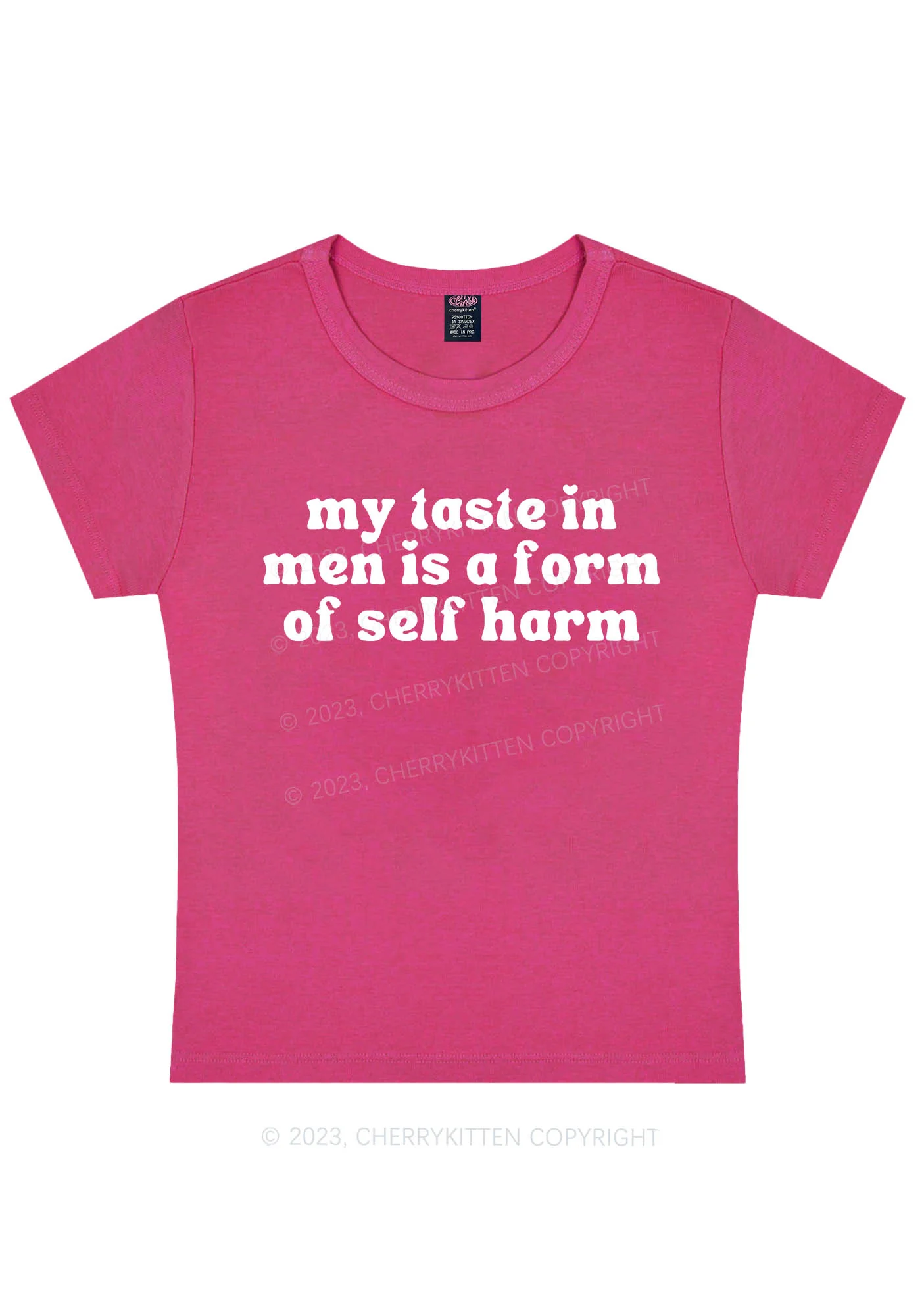 My Taste In Men Y2K Baby Tee Cherrykitten - Image 6