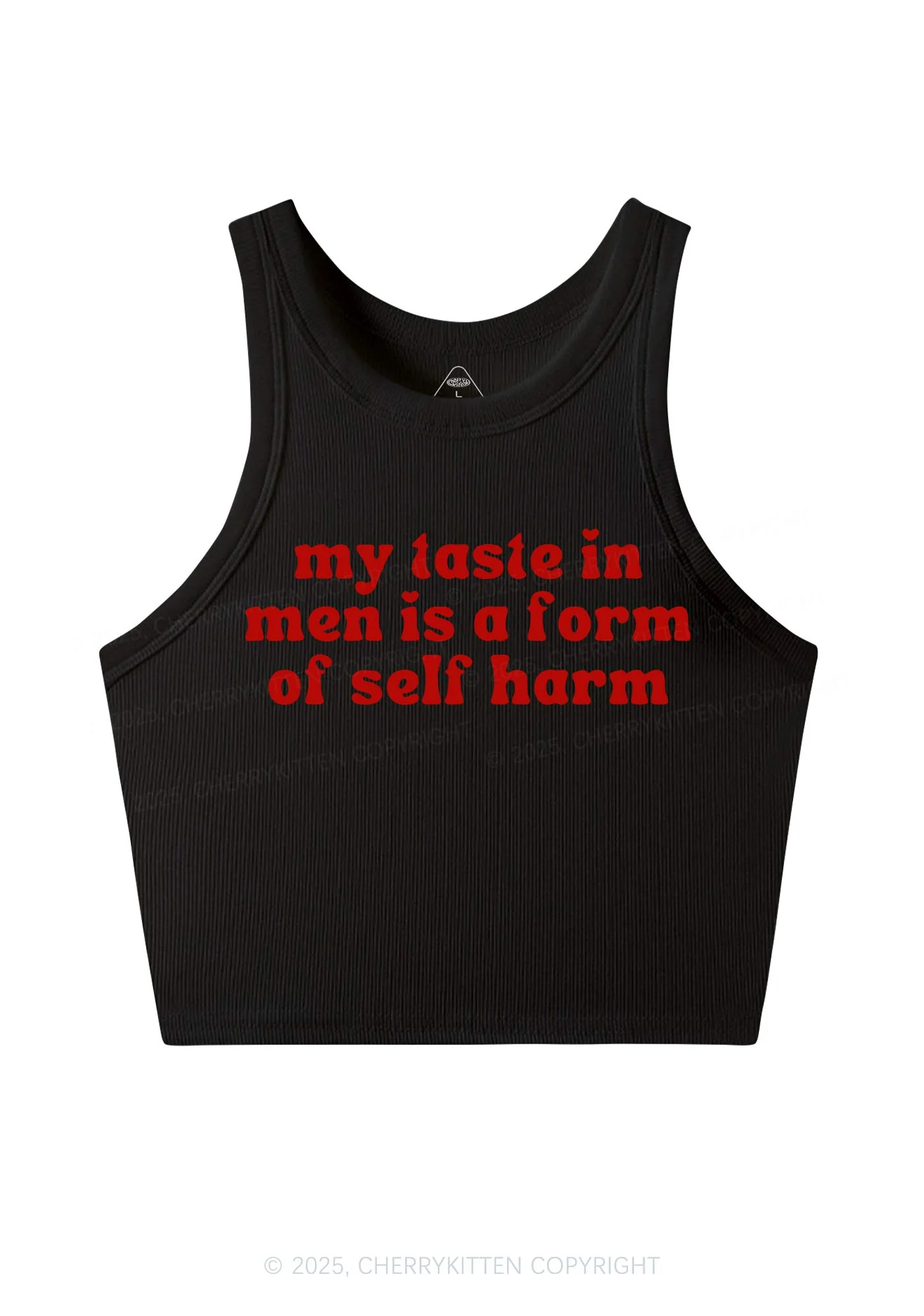 My Taste In Men Y2K Crop Tank Top Cherrykitten - Image 3