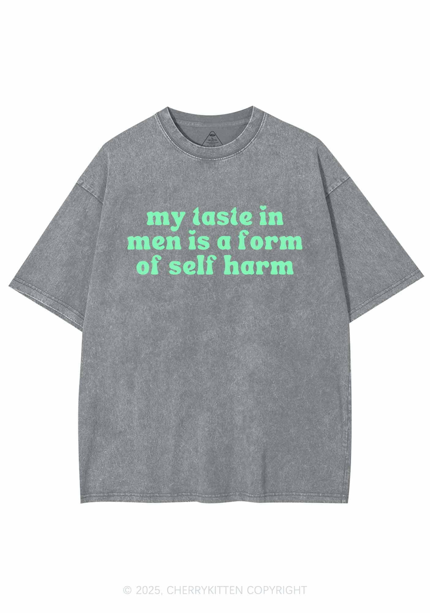 My Taste In Men Y2K Shirts Washed Tee Cherrykitten - Image 7