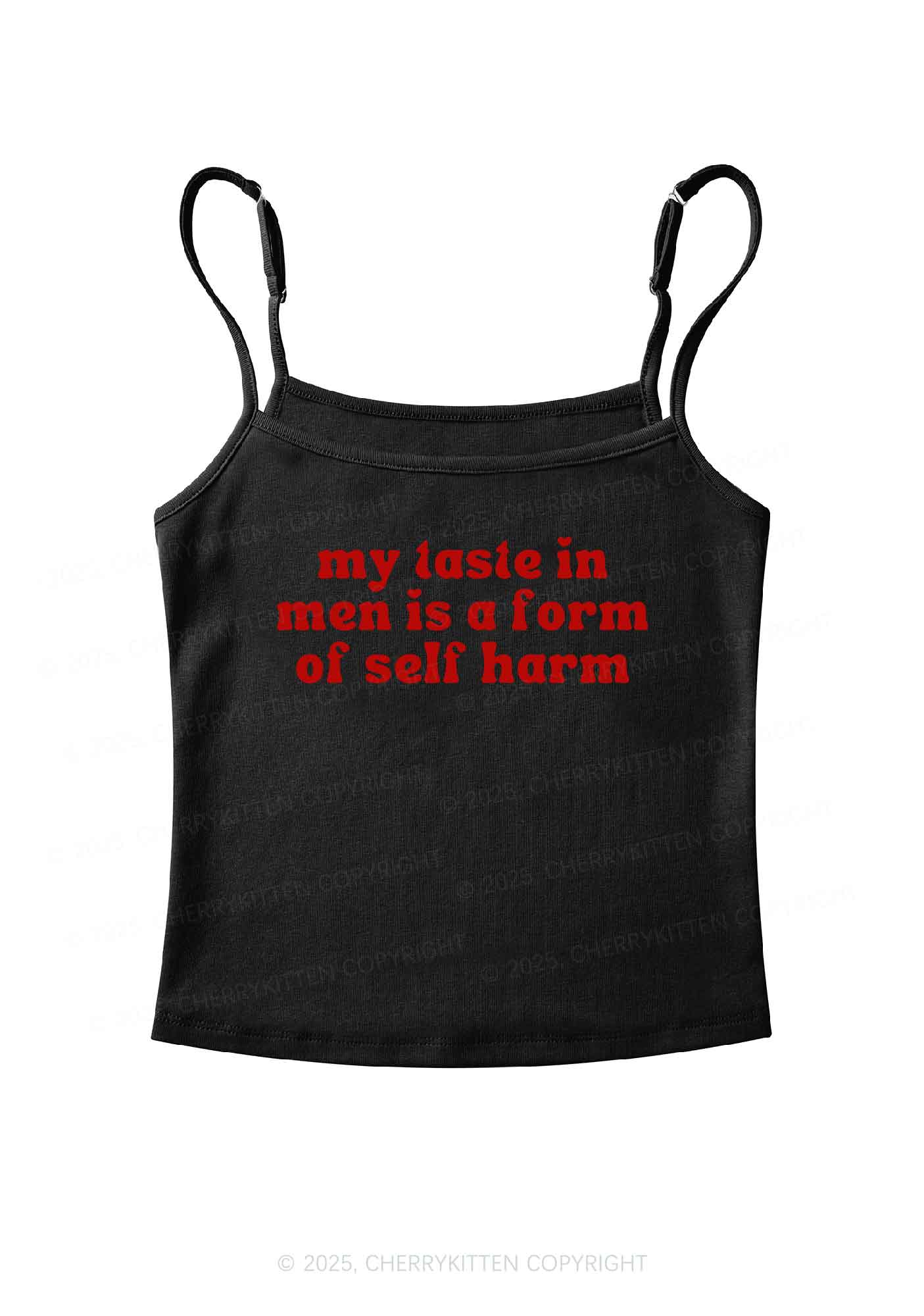 My Taste In Men Y2K Spaghetti Strap Cami Cherrykitten - Image 4